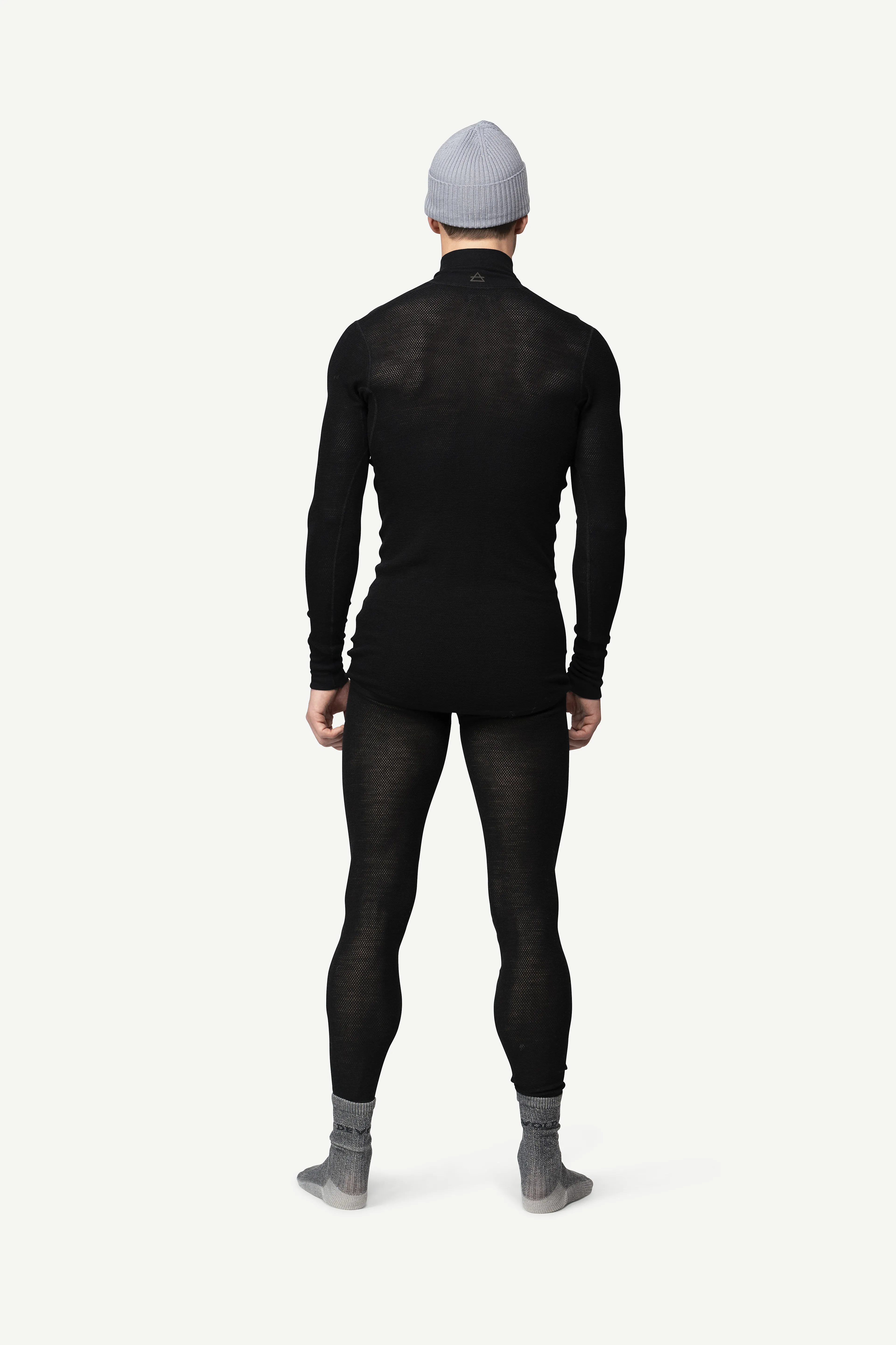 WOOL MESH 190 ZIP NECK MAN