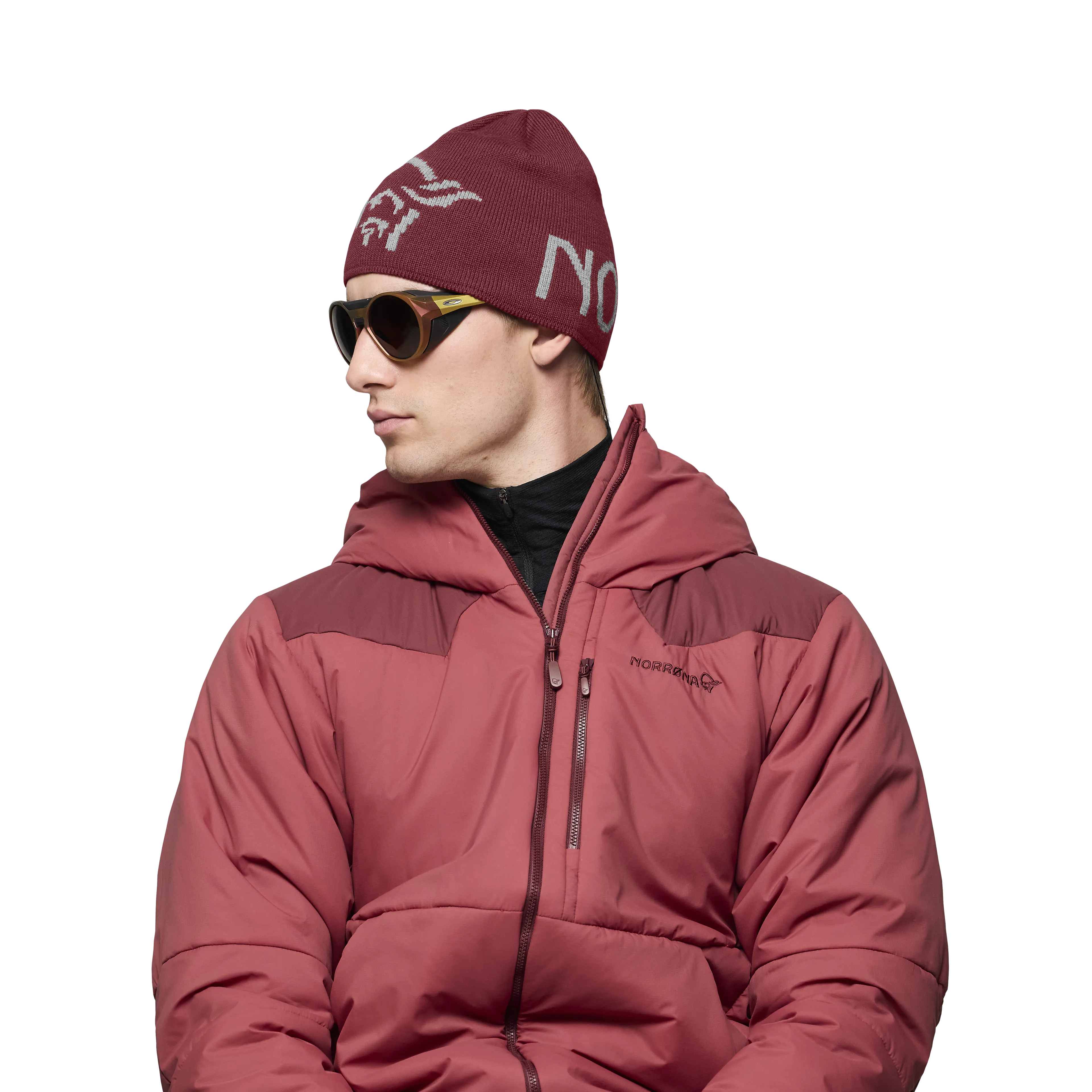 /29 mid merinoUll logo Beanie