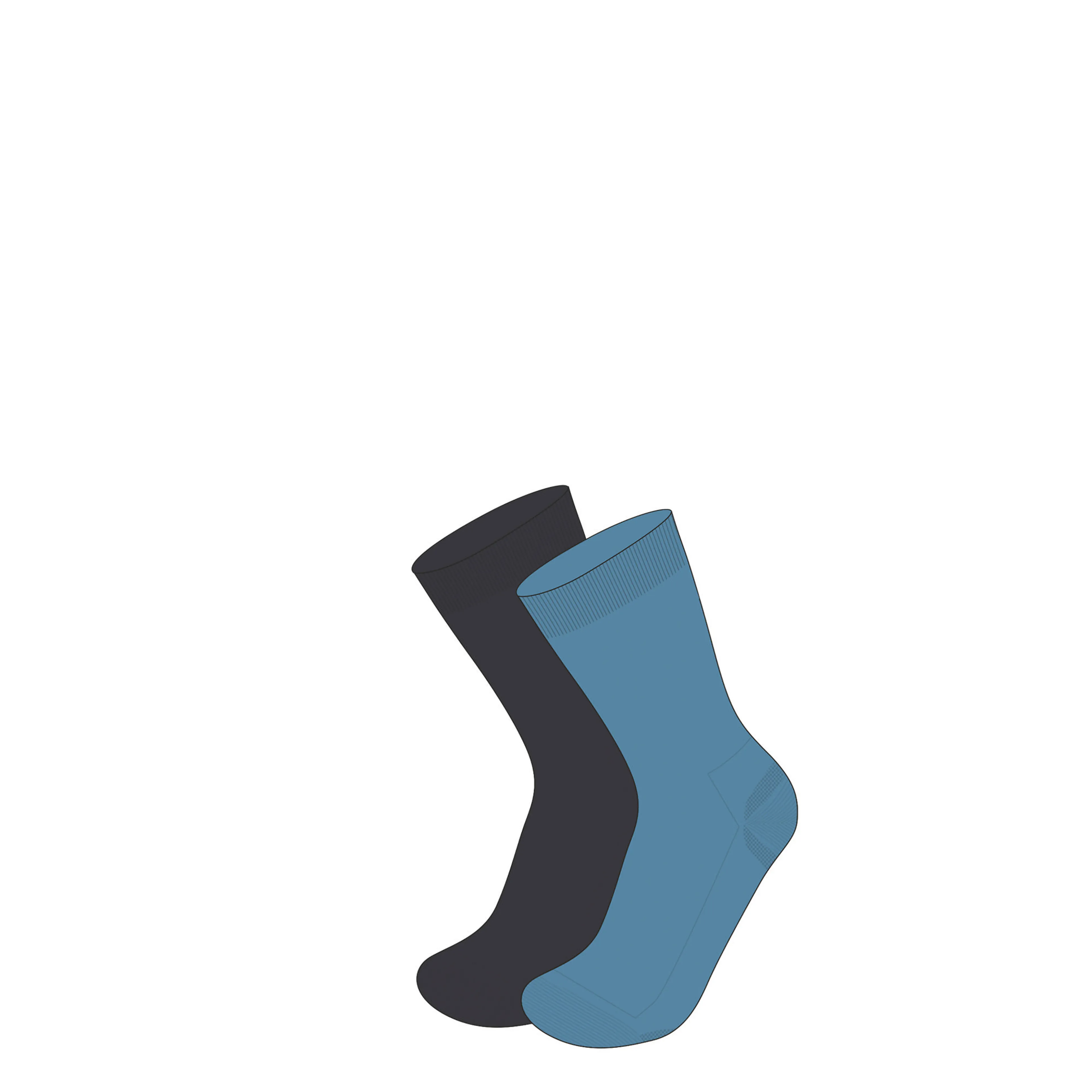 DAILY MERINO MEDIUM SOCK 2PK KID