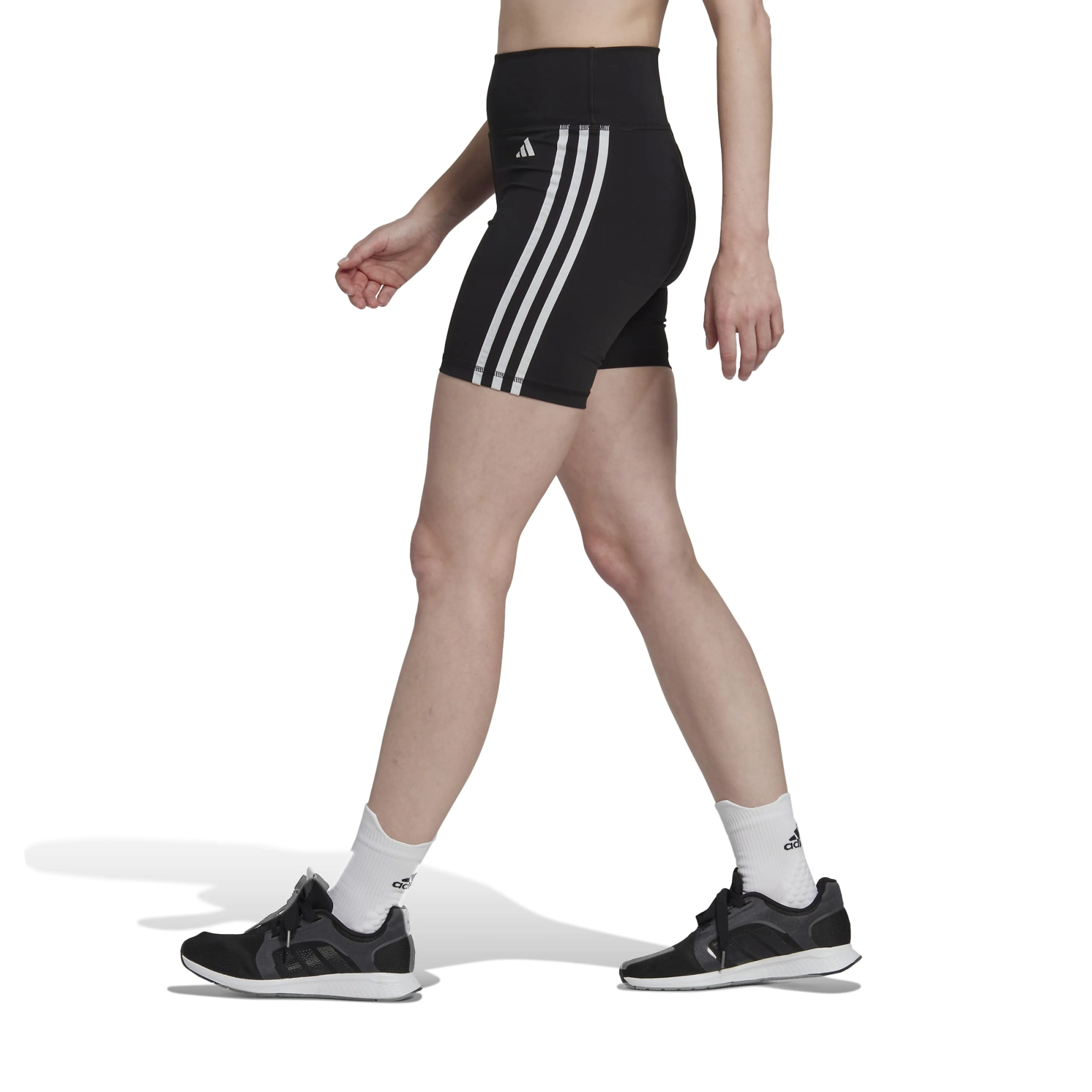 Training Essentials 3-Stripes High-Waisted shortstights dame