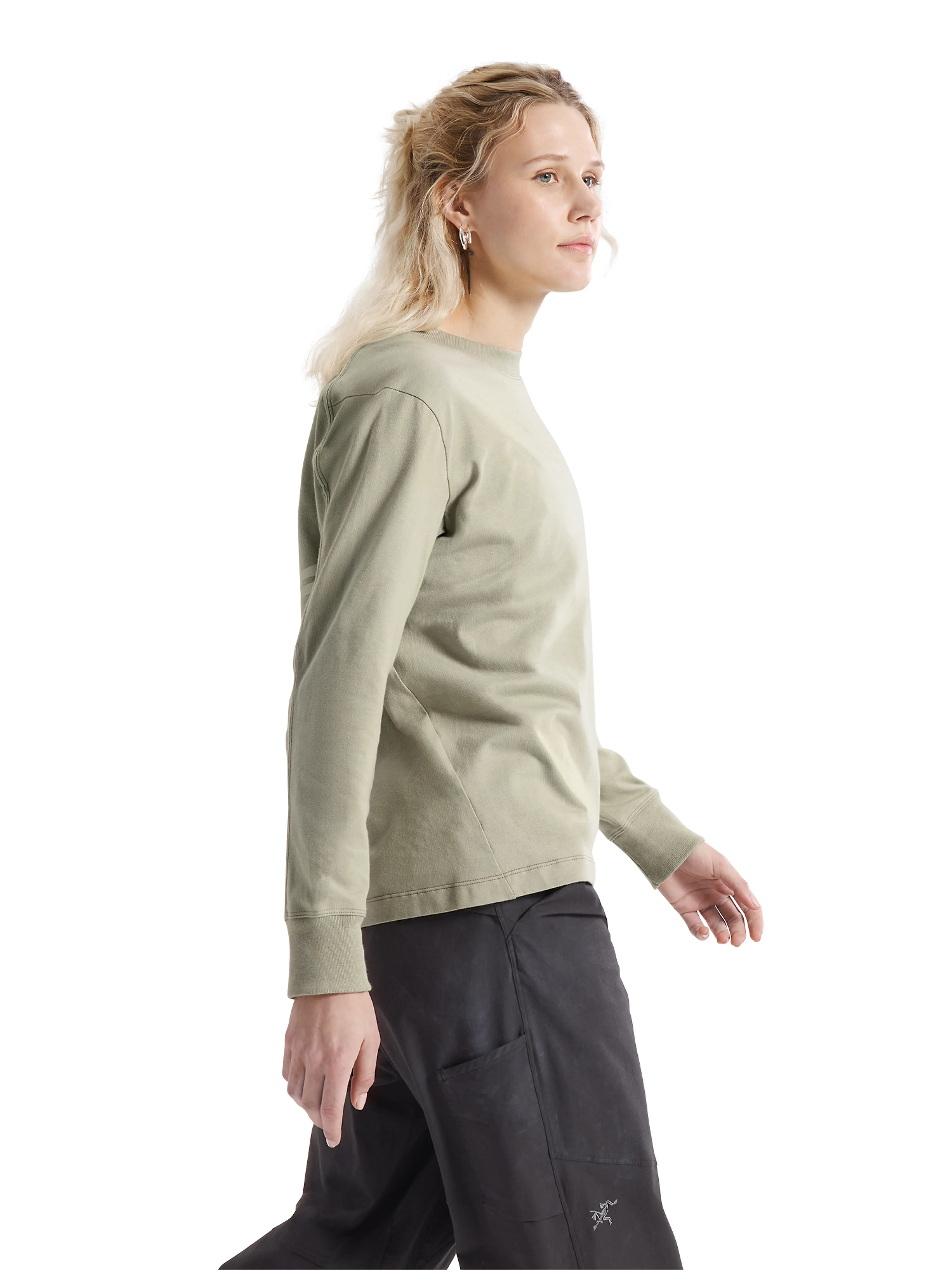 Kragg Cotton Bird Crew LS W