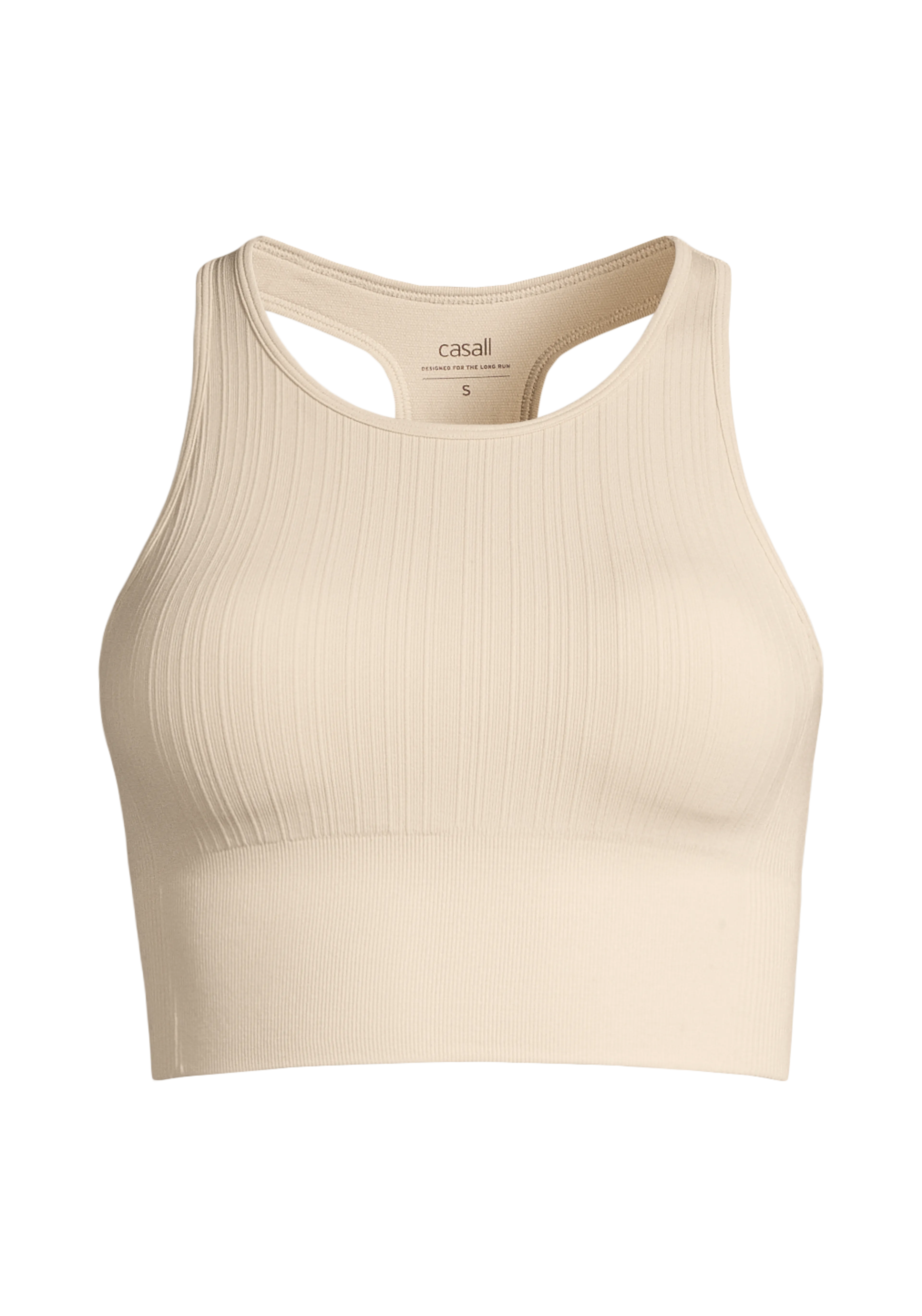 Multi Rib Seamless Padded Sports Top