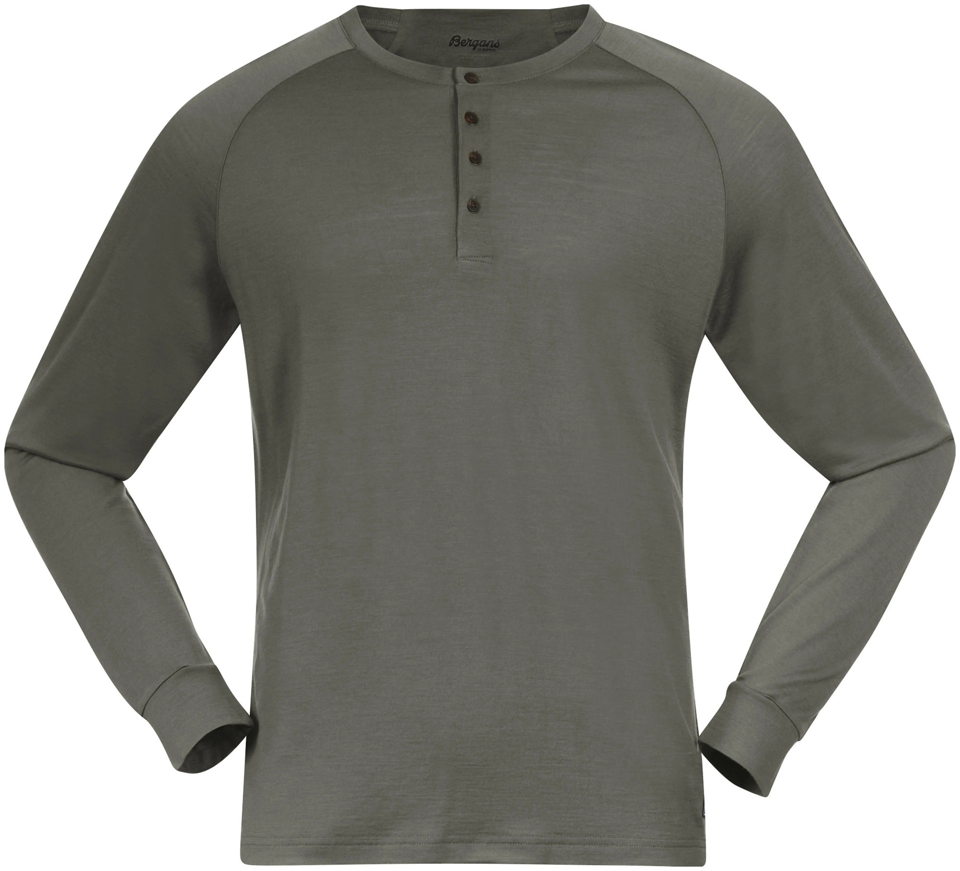 Lysebu Wool Henley langermet ull t-skjorte herre