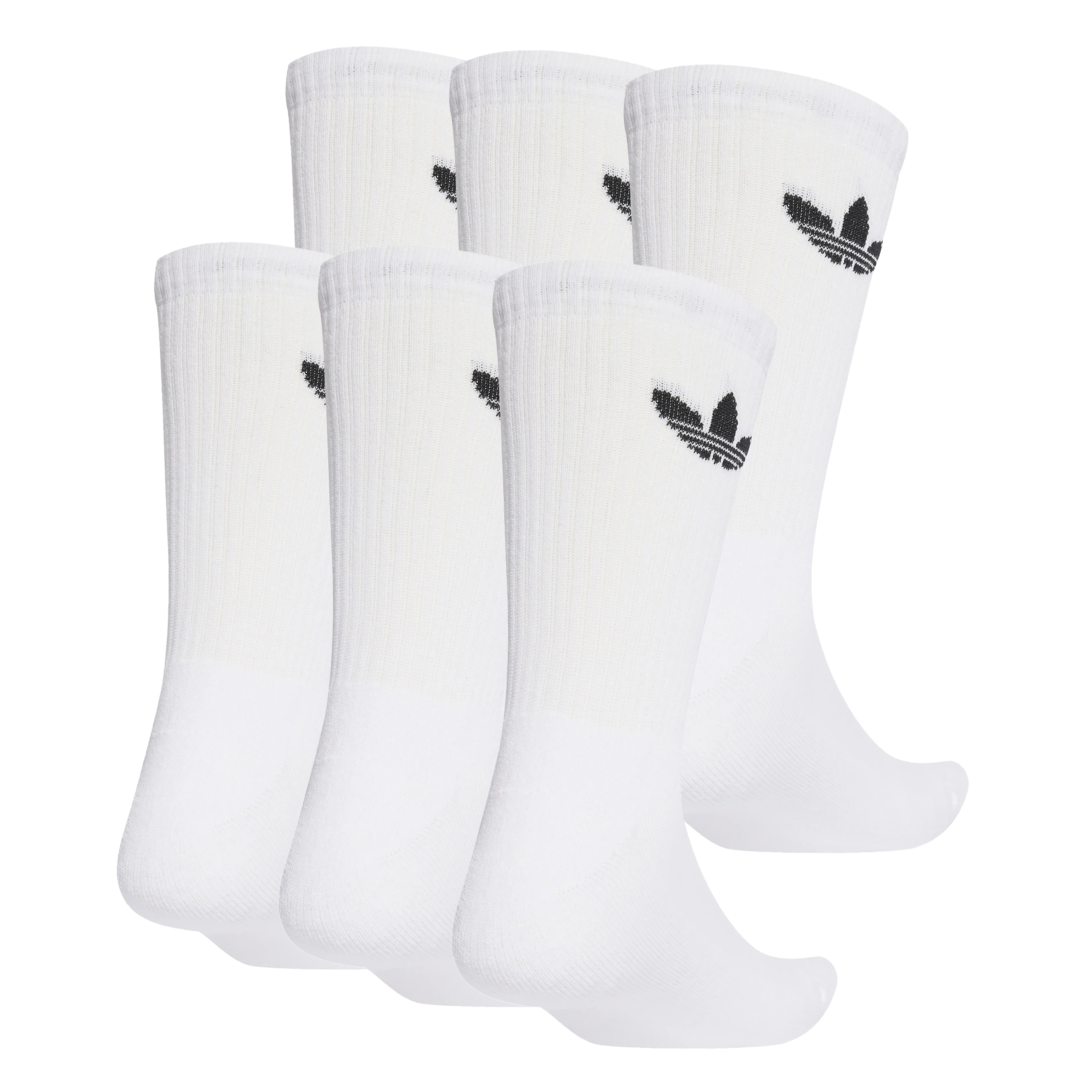 Trefoil Cushion Crew Socks 6 Pairs