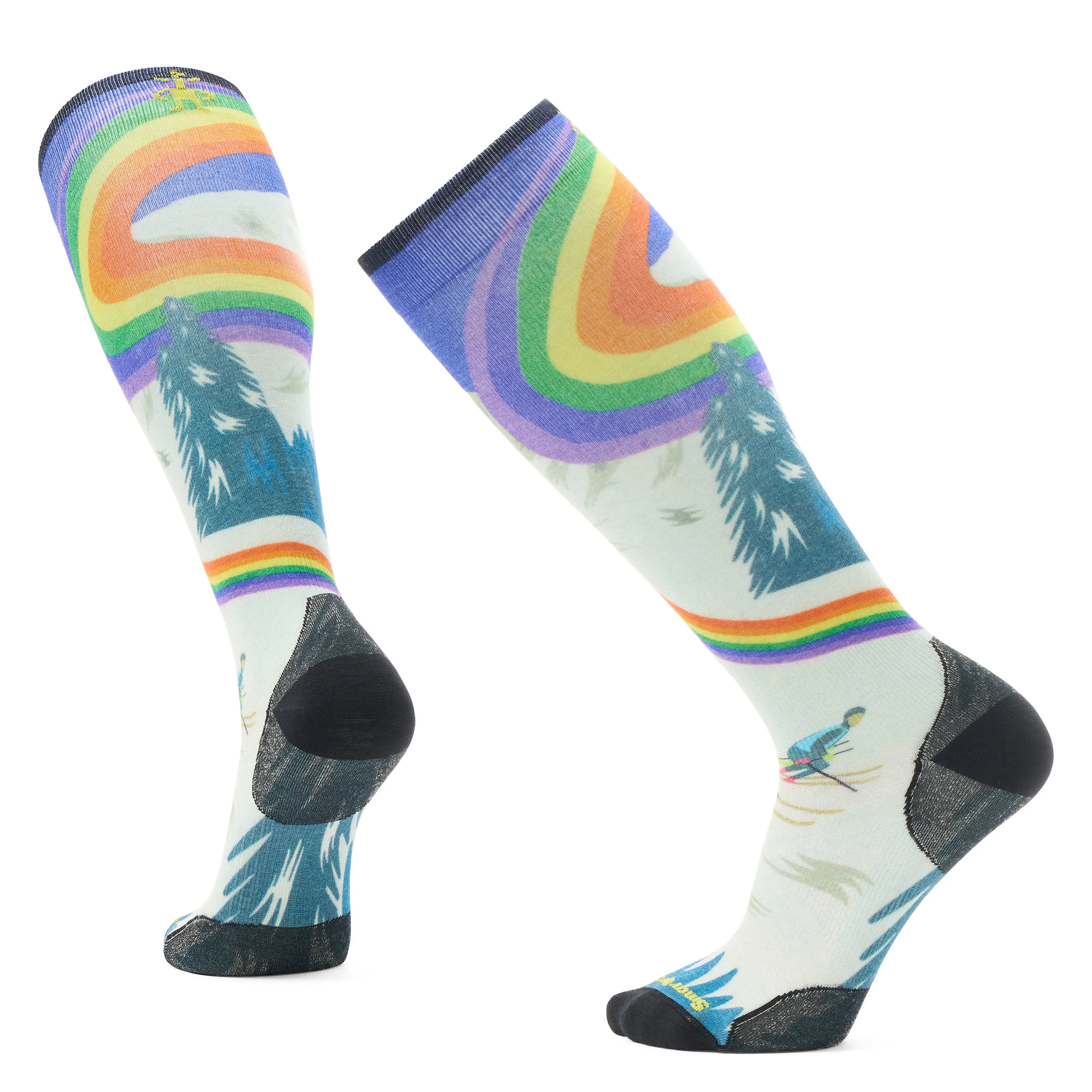 Ski Zero Cushion Rainbow Trails Print OTC Socks
