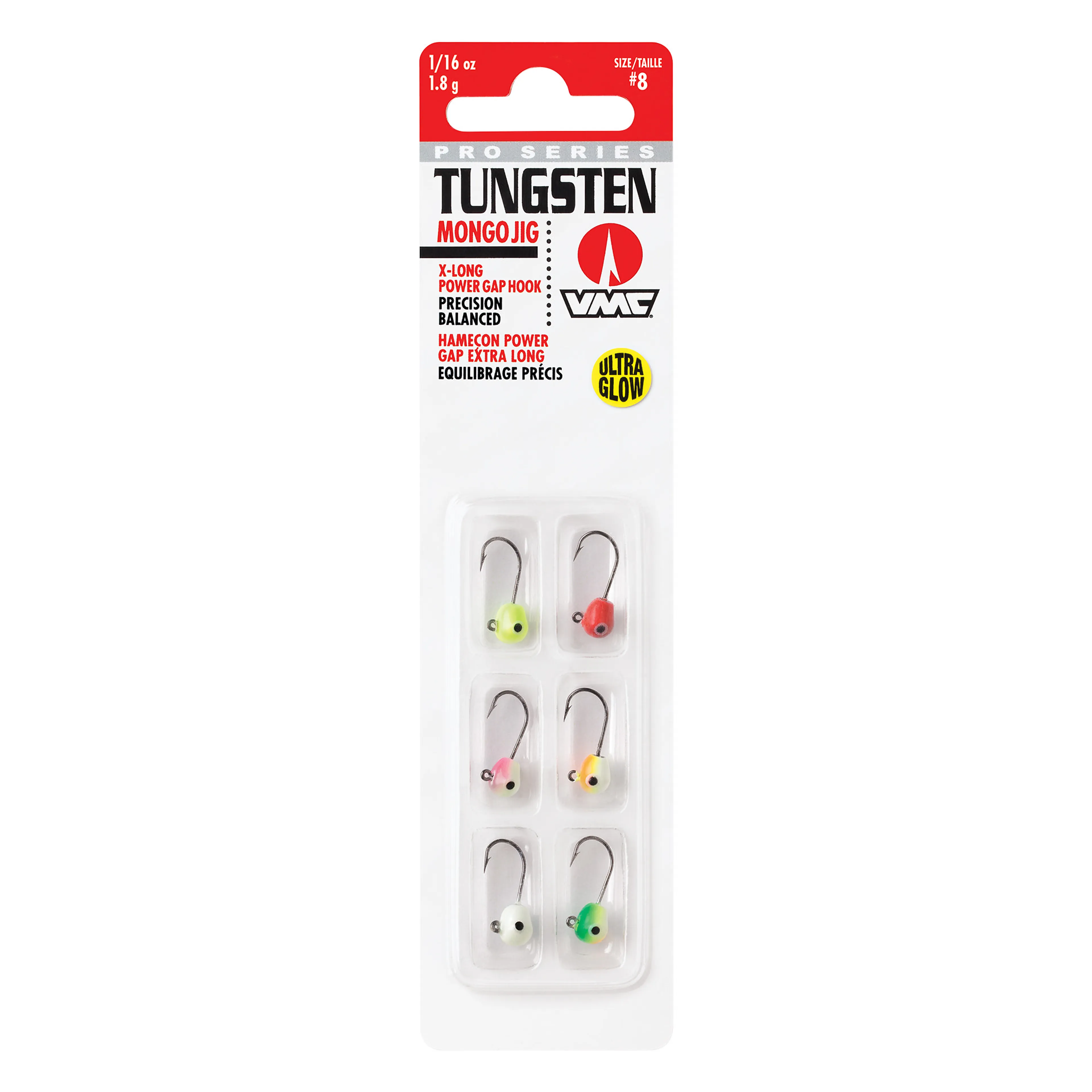 Tungsten Jig Kit 1,8g 6stk Glow