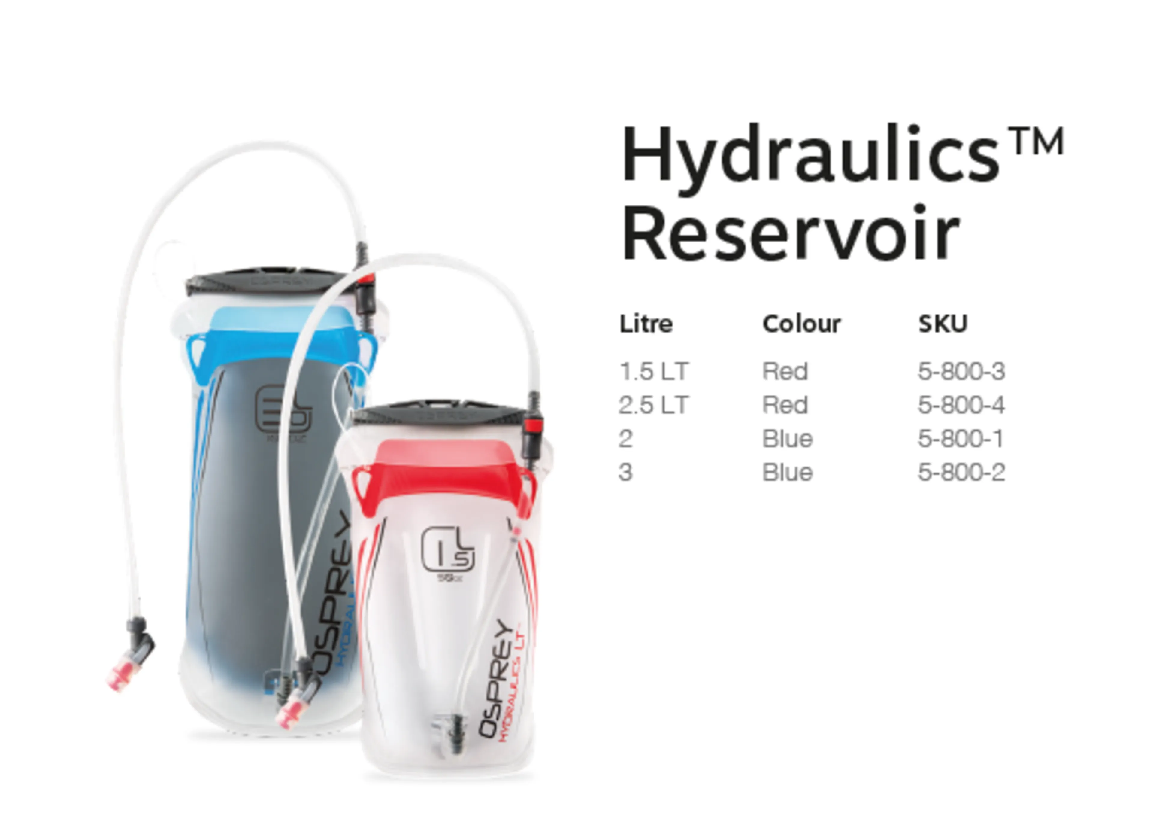 Hydraulics 3L Reservoir Blue drikkeblære