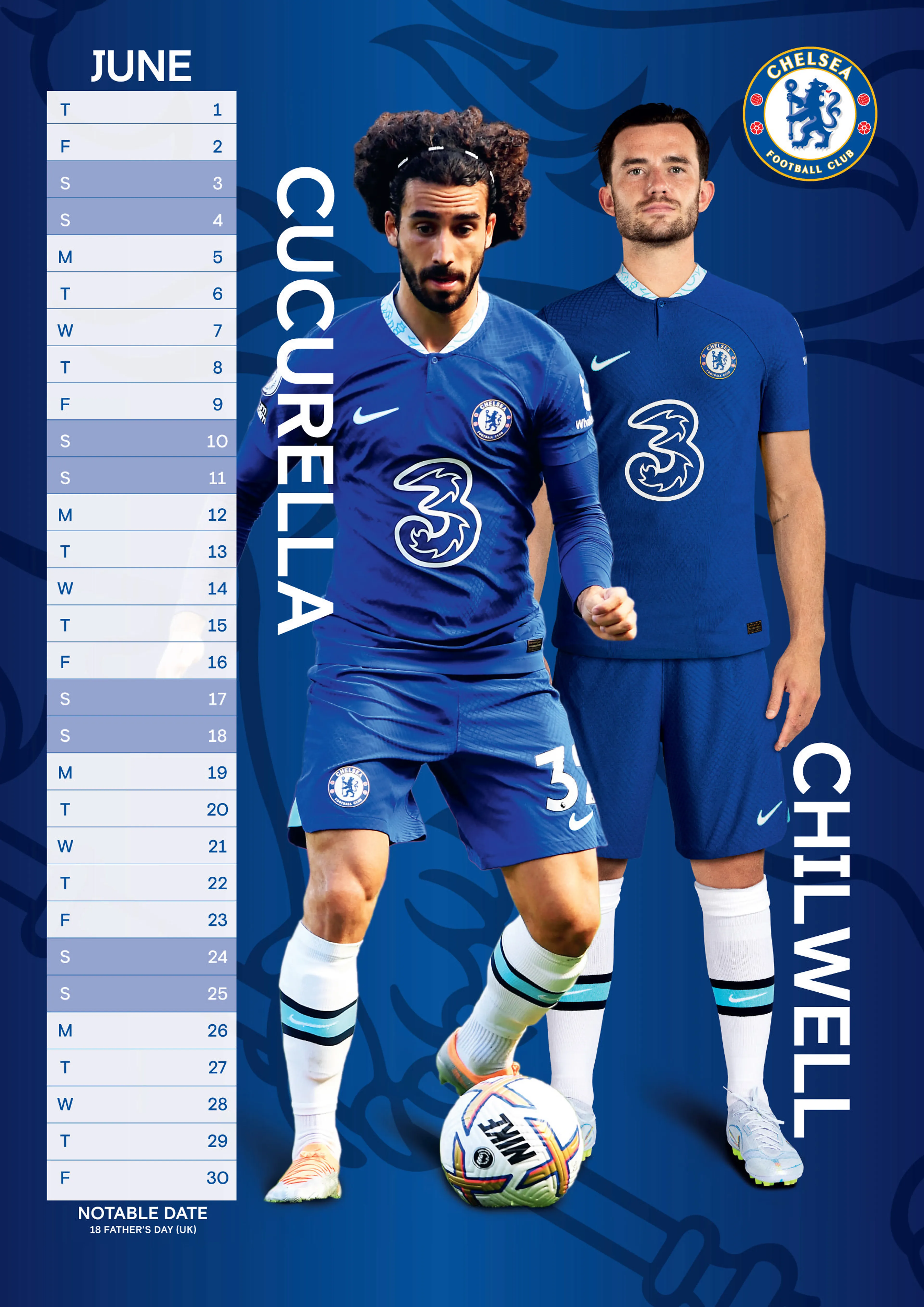 CHELSEA FC 2024 A3 KALENDER