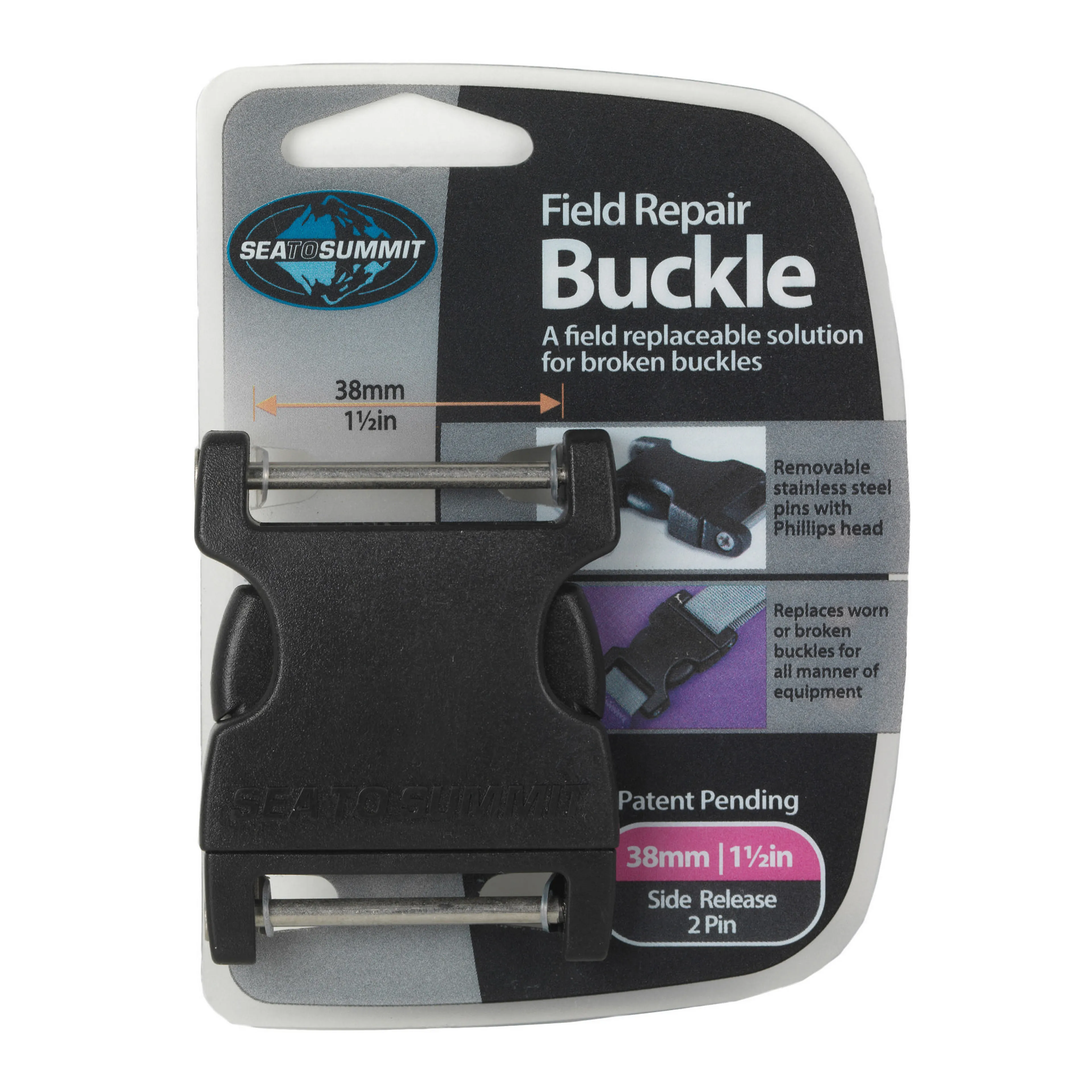 BUCKLE 38MM SIDE RELEASE 2 PIN