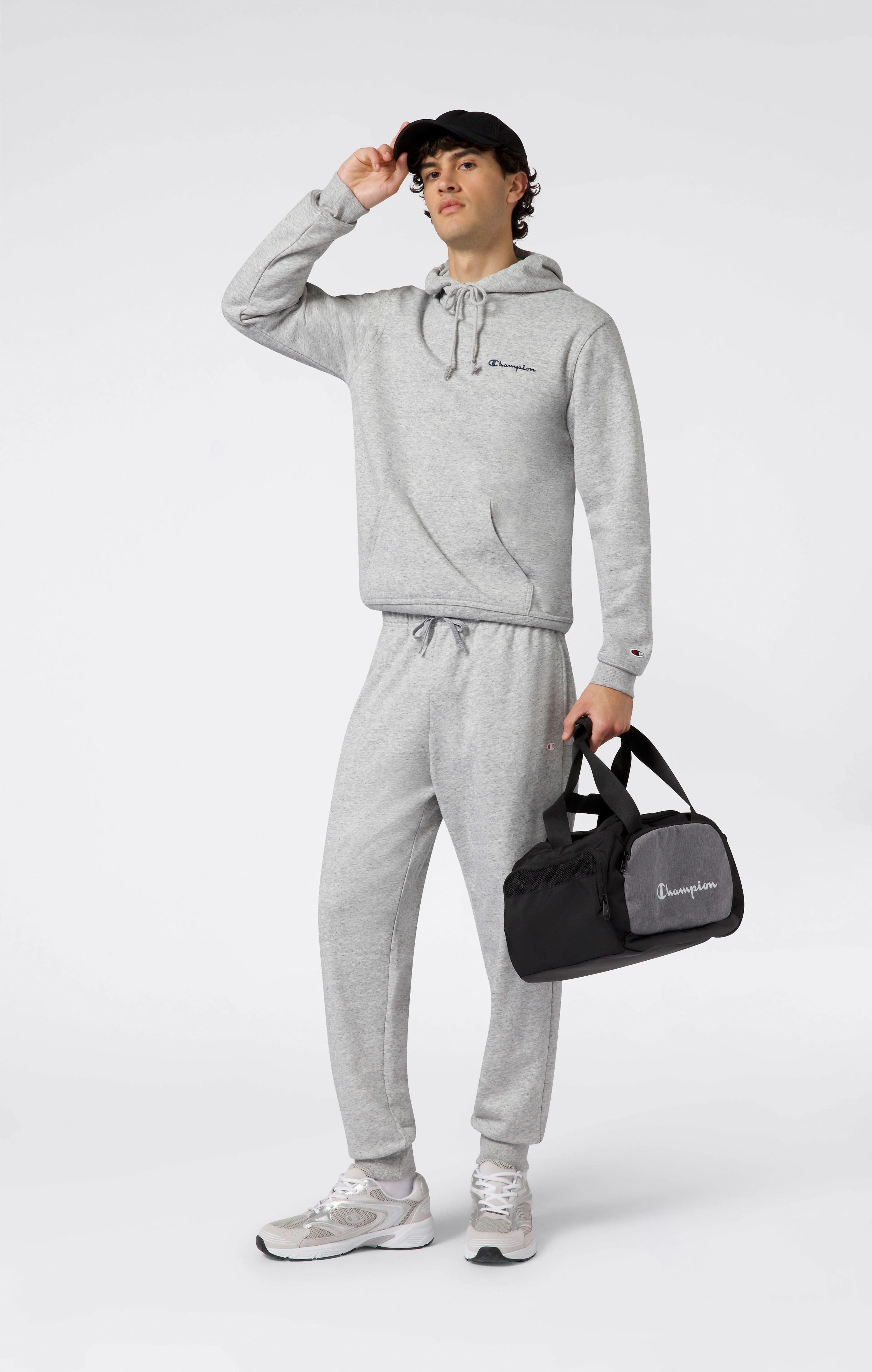 Hooded Sweatshirt small contrast logo mens