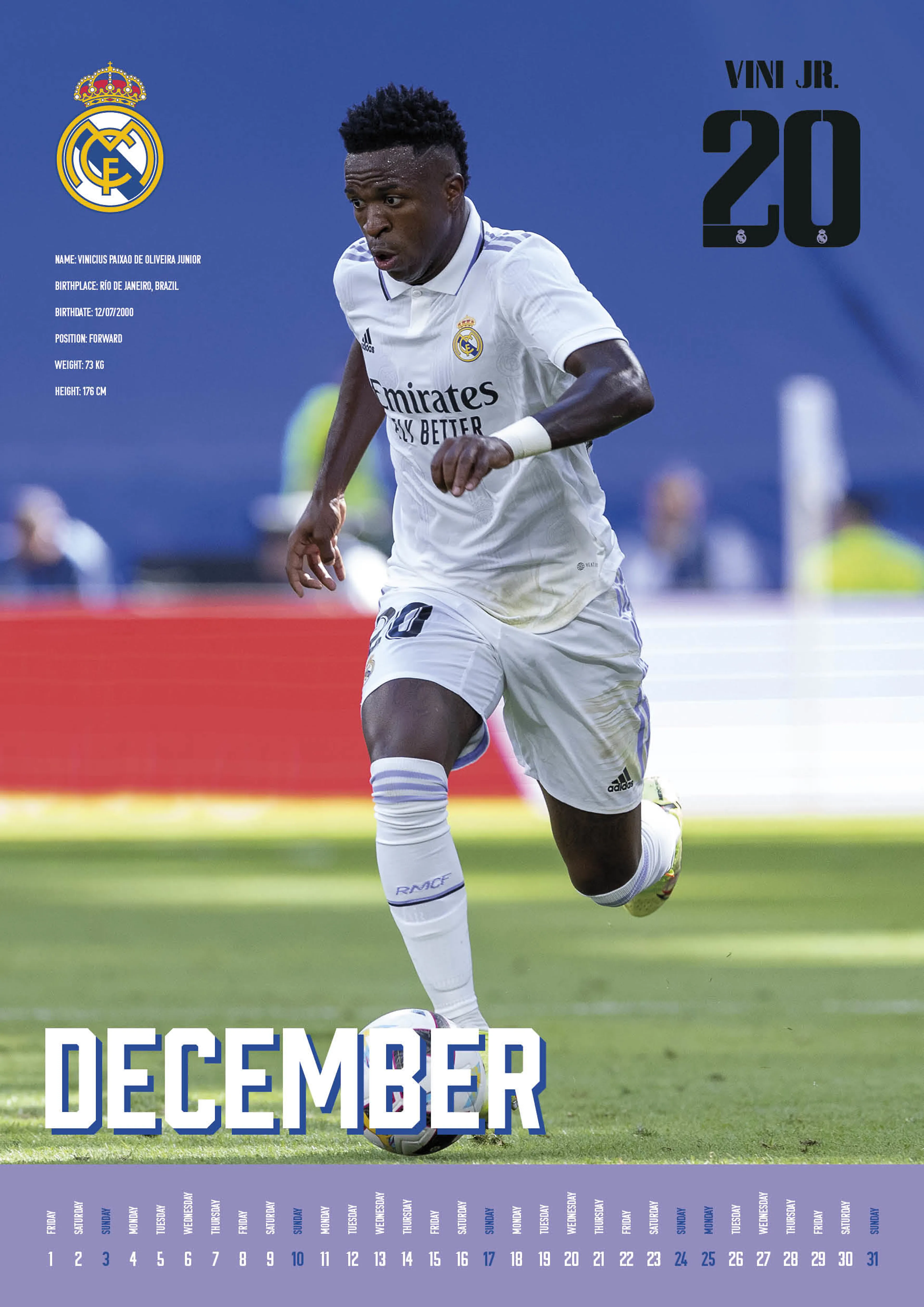 REAL MADRID CF 2024 A3 KALENDER