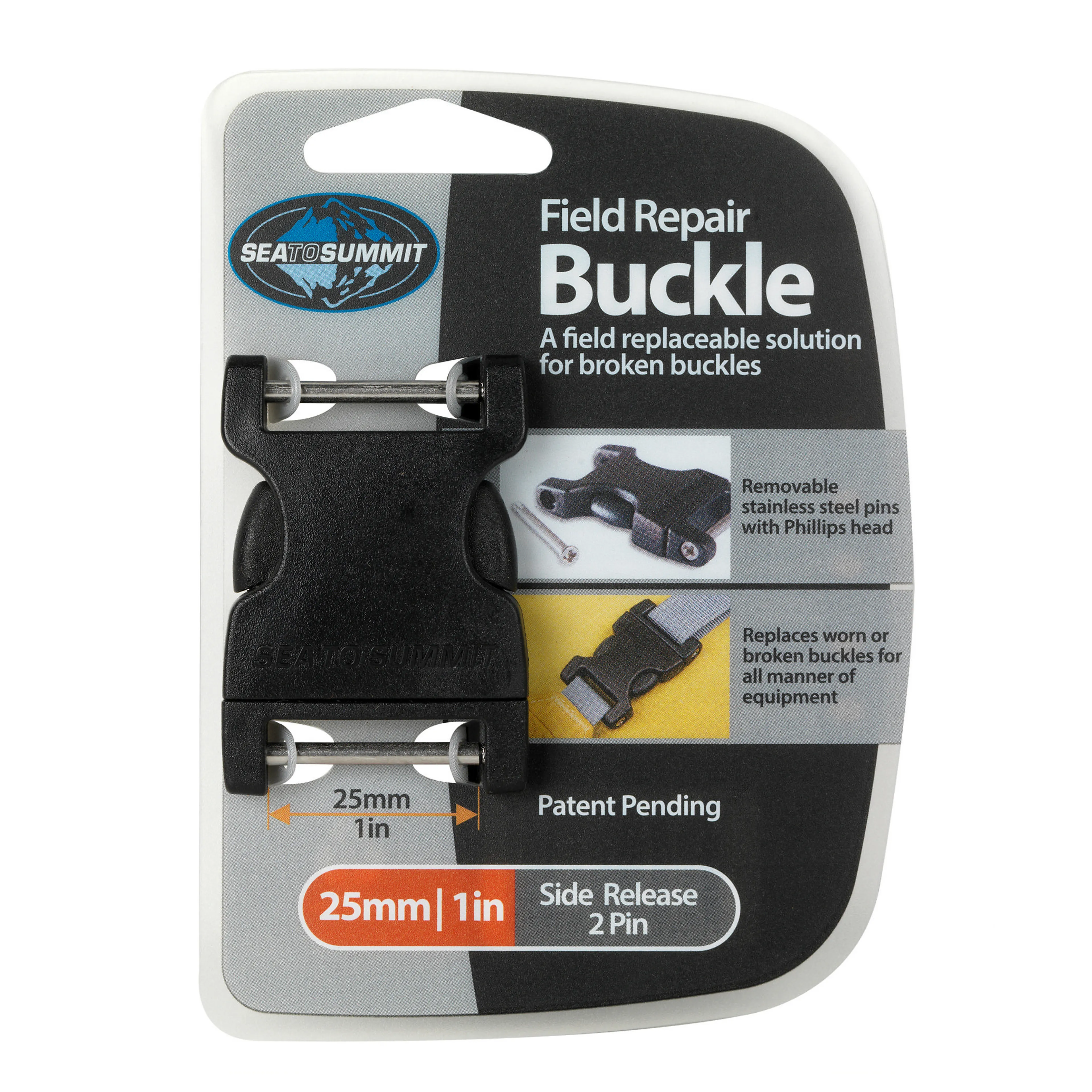 BUCKLE 25MM SIDE RELEASE 2 PIN