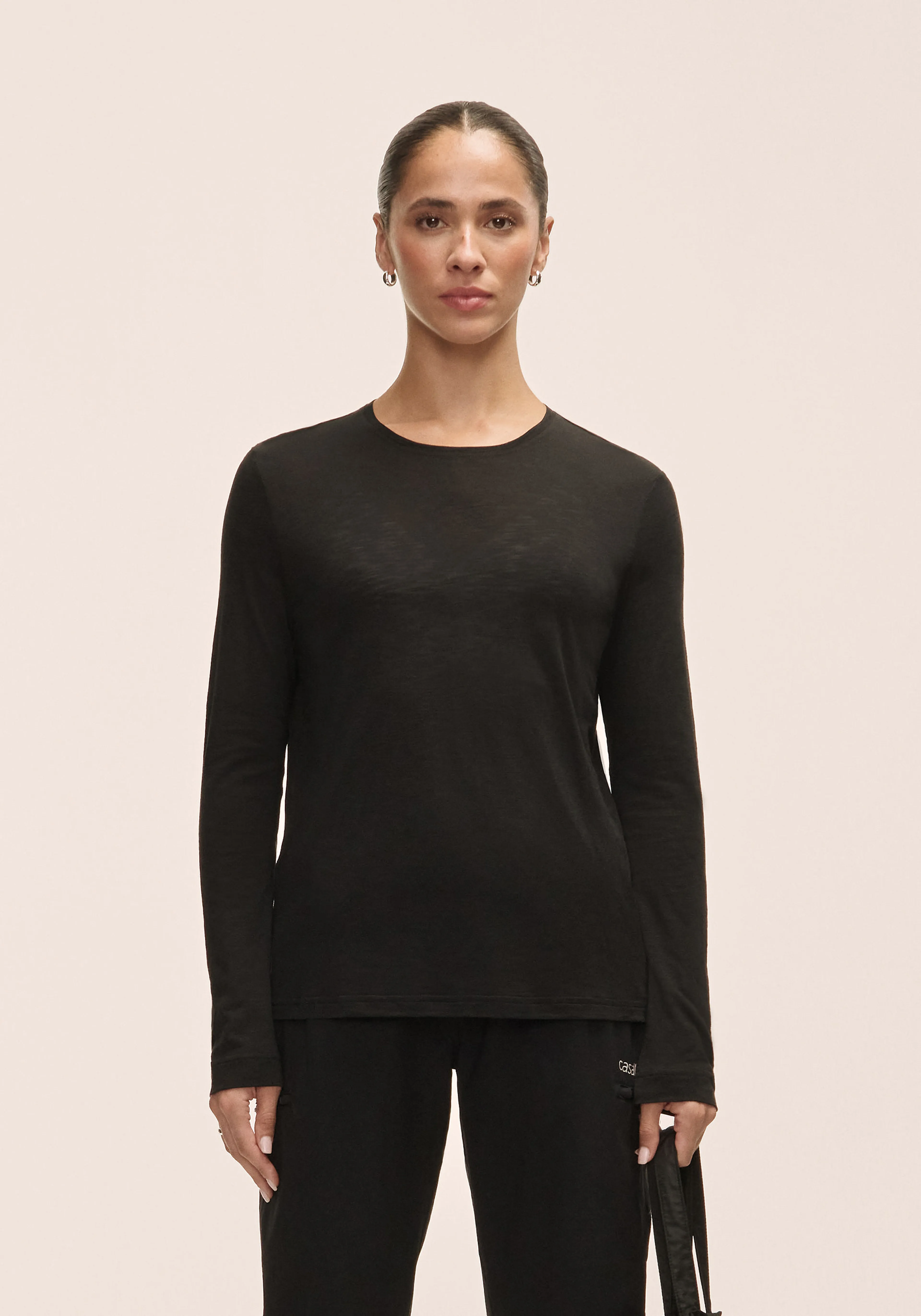 Soft Texture Long Sleeve genser dame