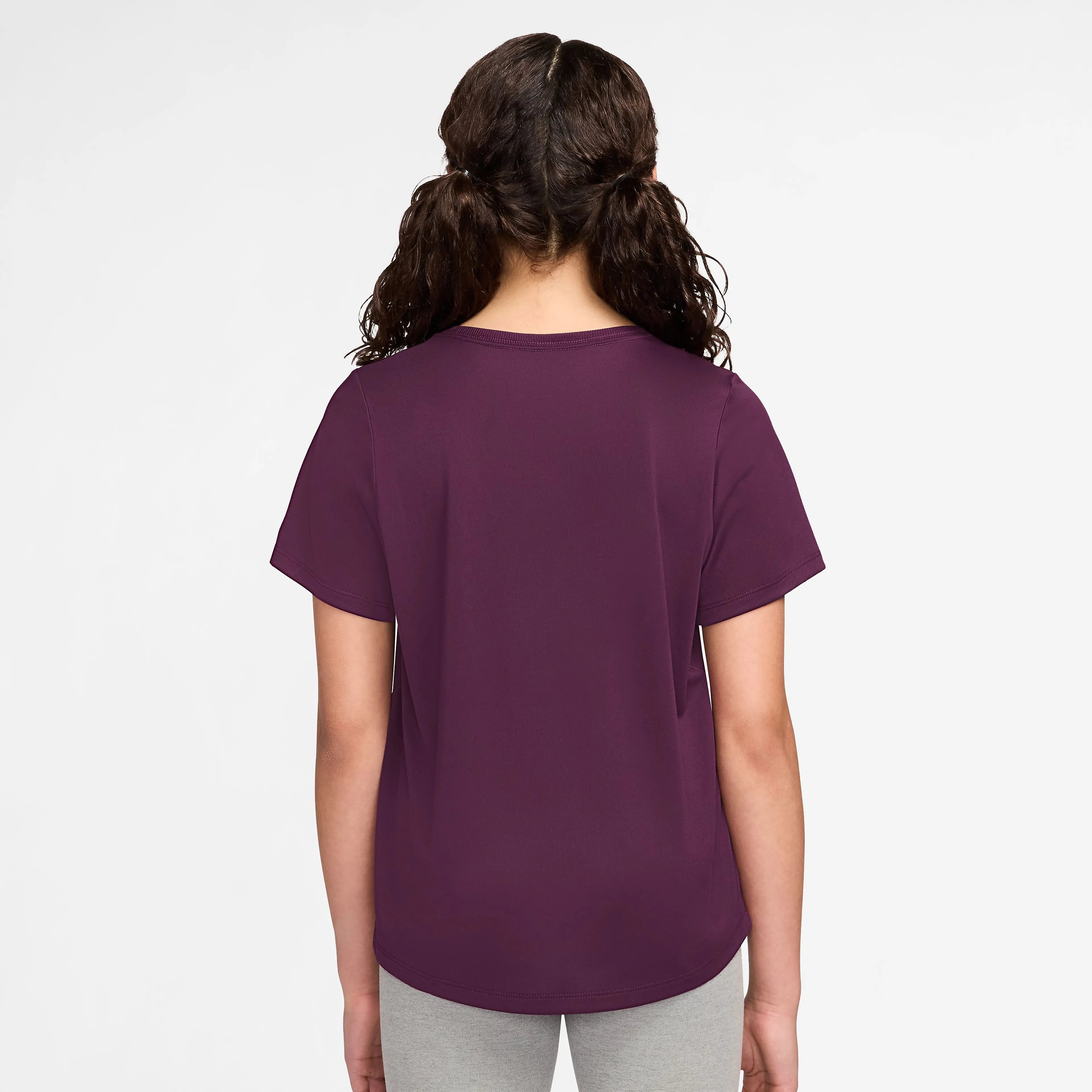 Nike One Fitted Big Kids' (Girls') Dri-FIT Short-Sleeve Top
