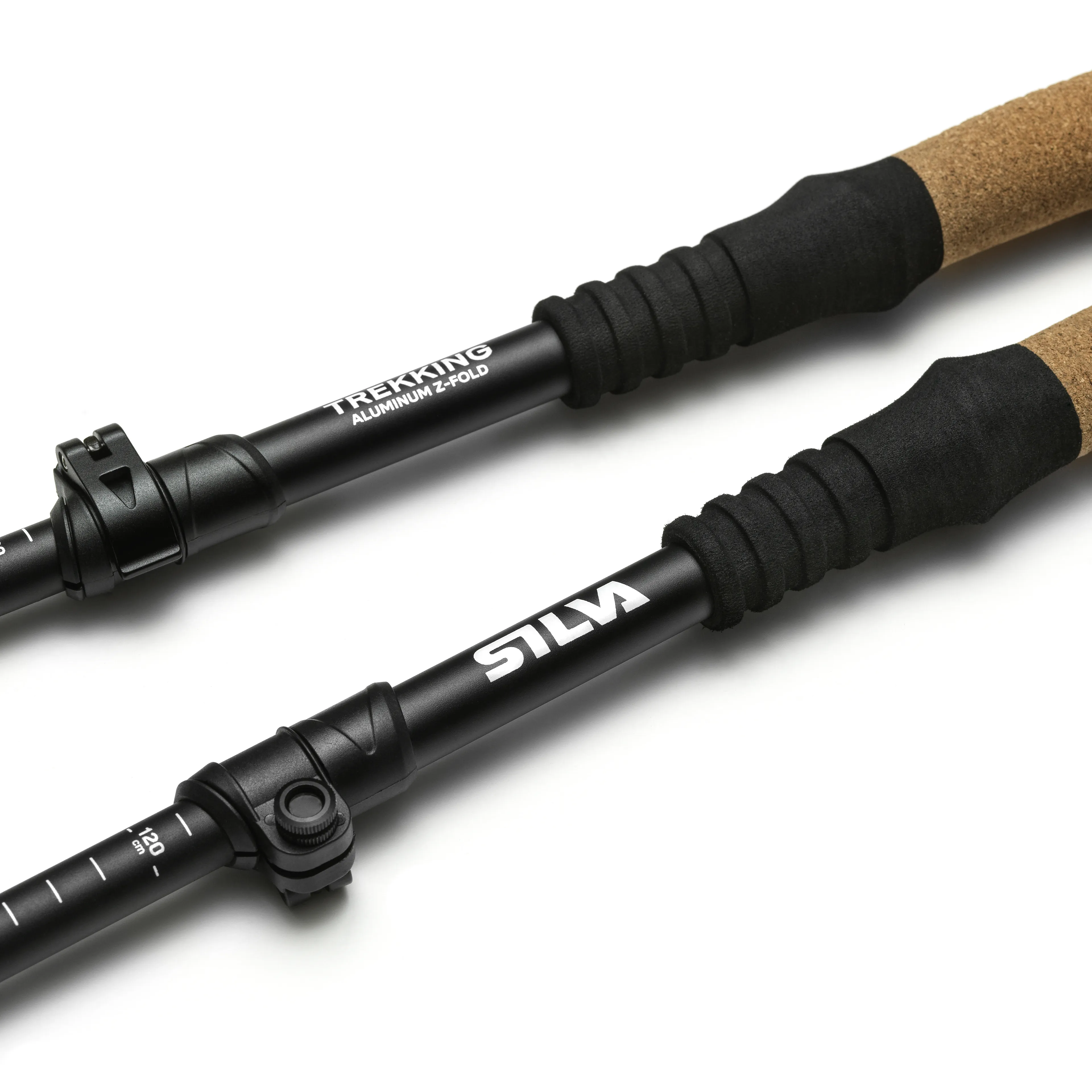 Trekking aluminium Z-fold Black