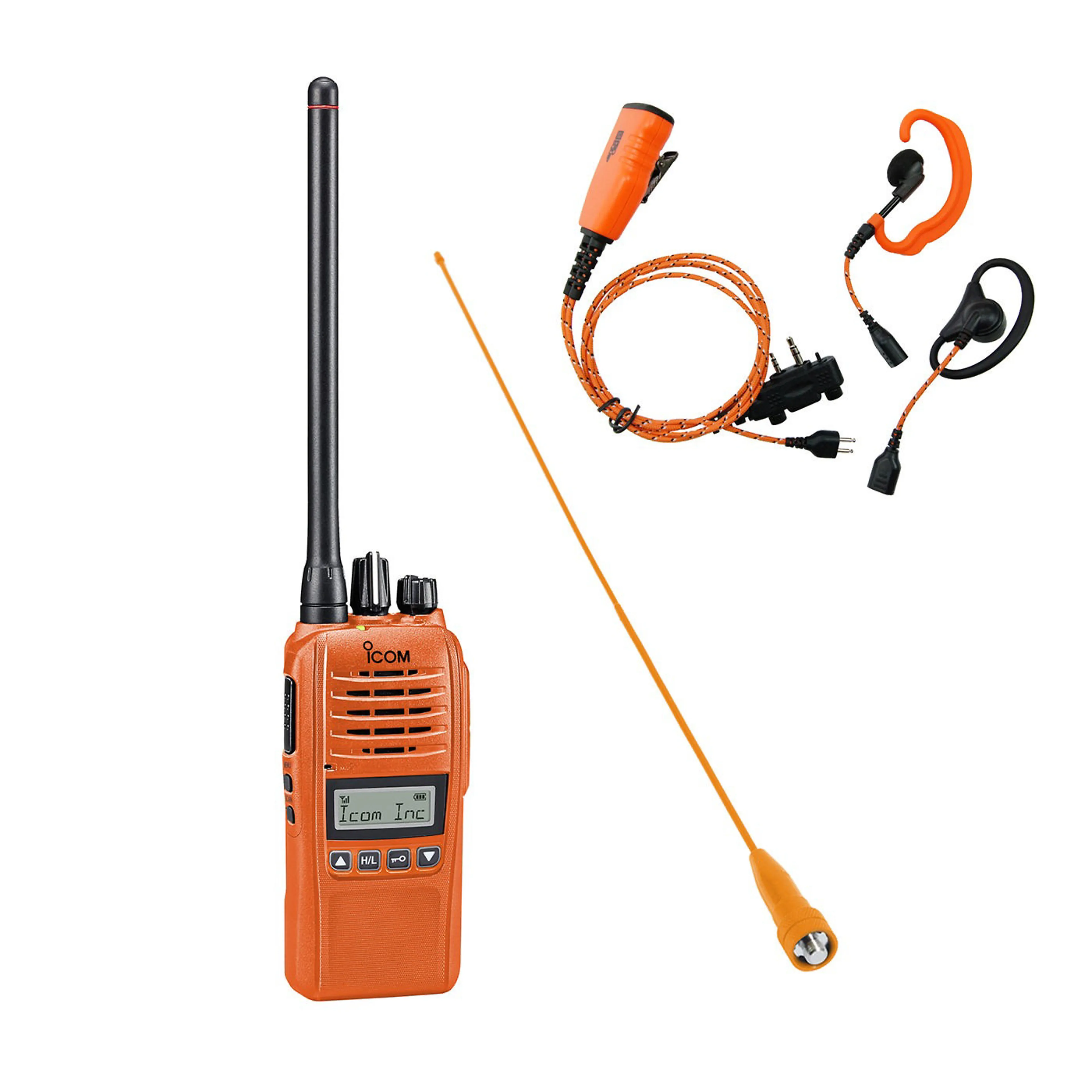 ProHunt Compact jaktradio-paket Orange - Norsk version. Radio + Headset + Lång antenne