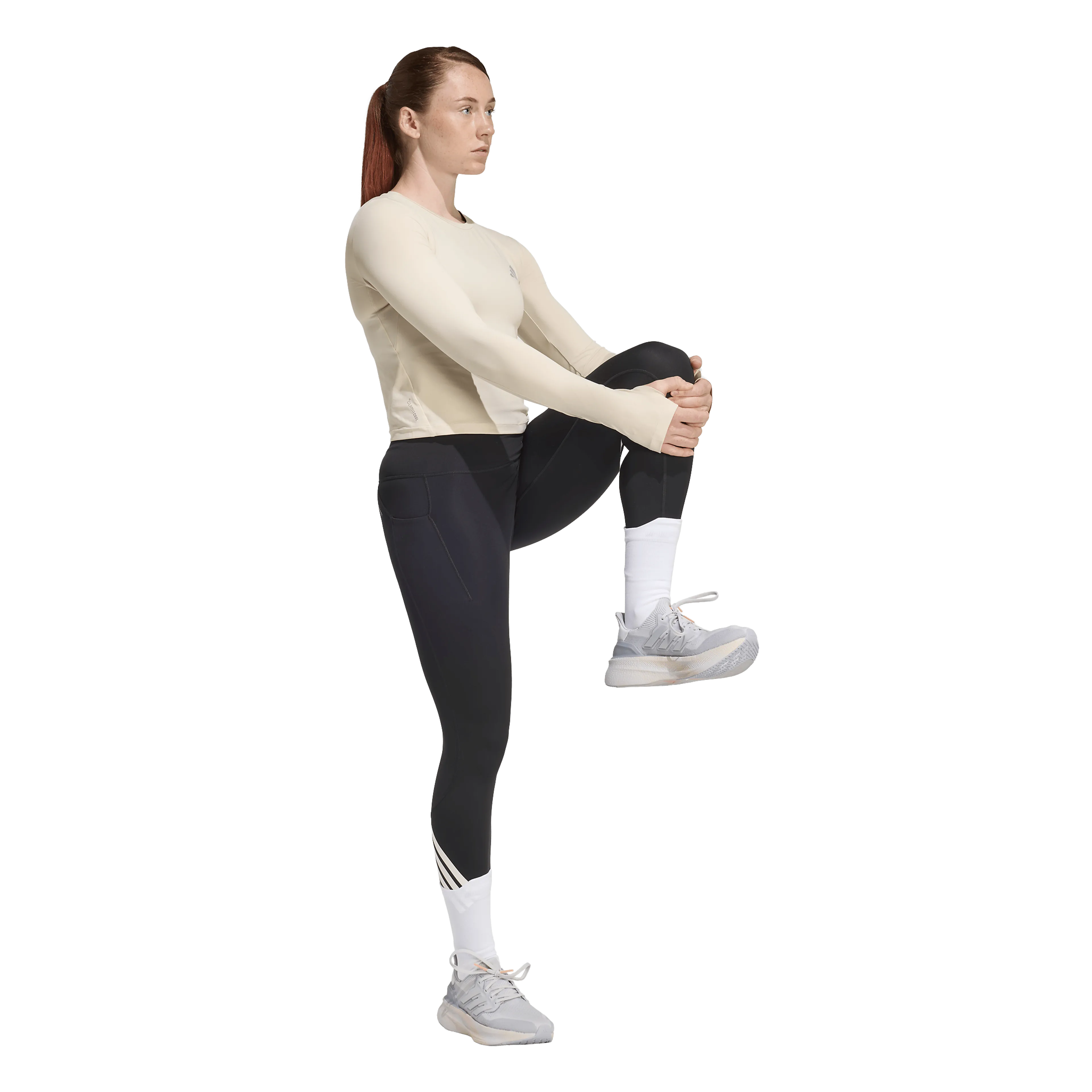 adi365 Climacool 3 Stripes Running Full Length Leggings Dame