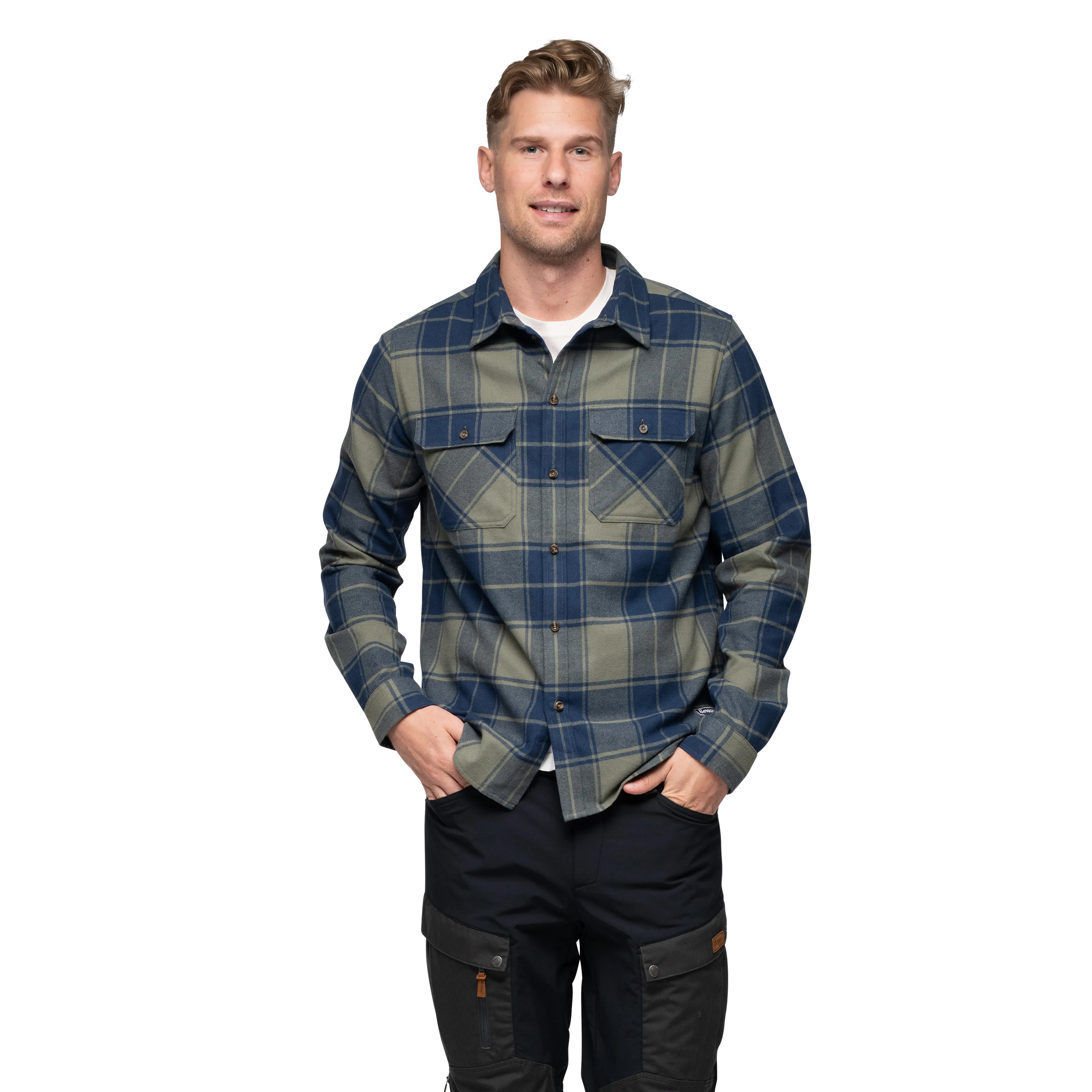 Green Mud/Navy Blue Check