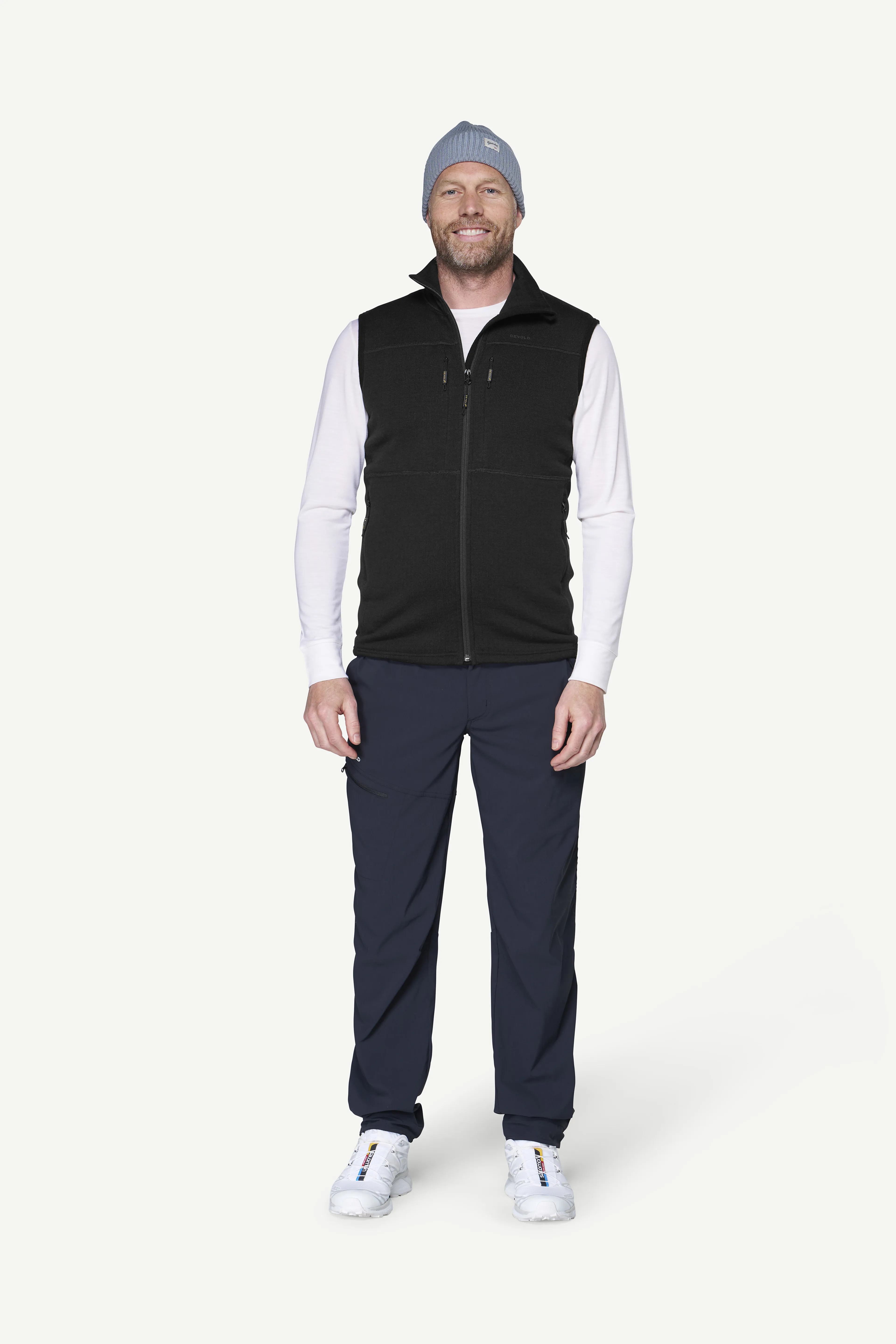 EGGA GRID MERINO VEST MAN