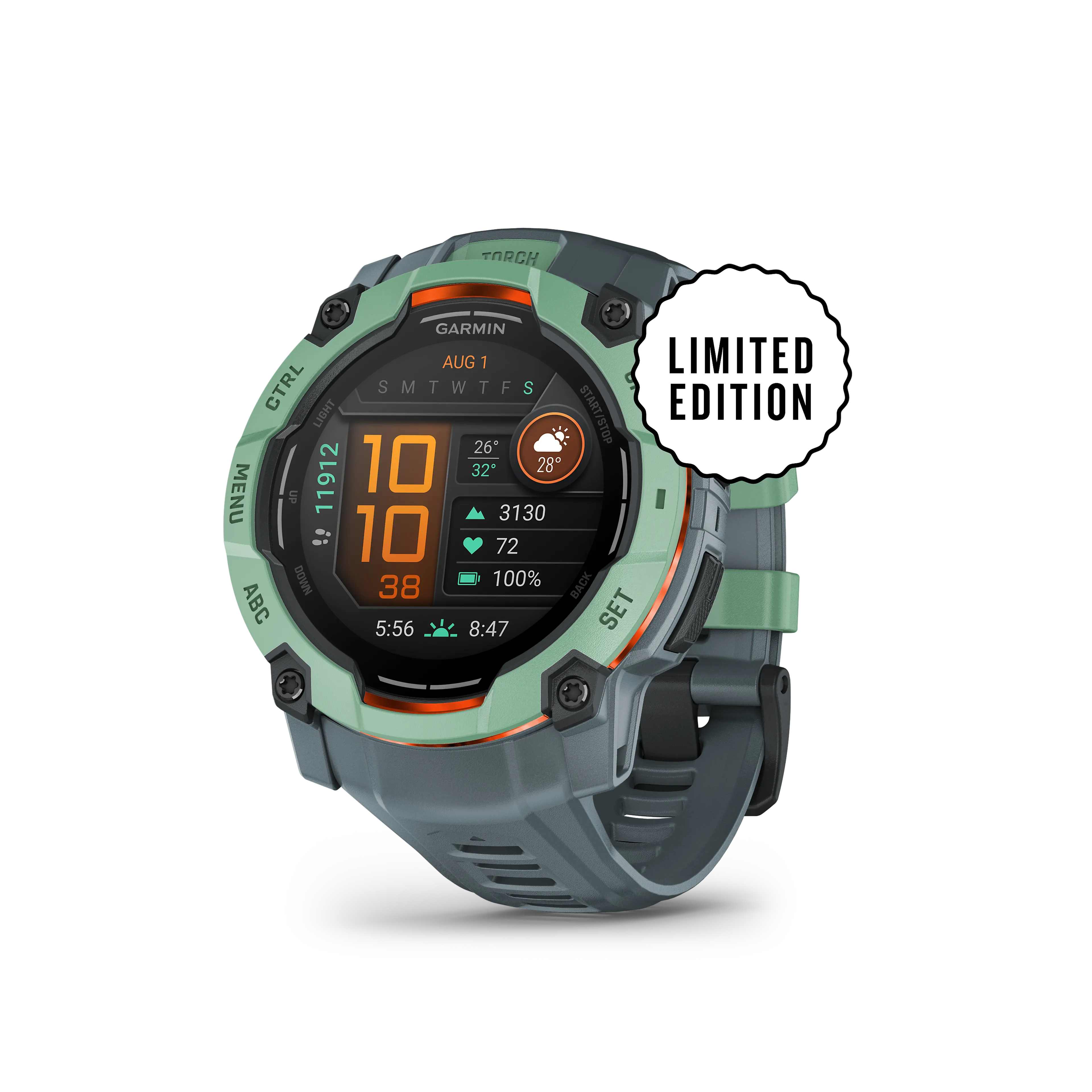 Instinct 3 - 50 mm, AMOLED, Neo Tropic Bezel with Twilight Band