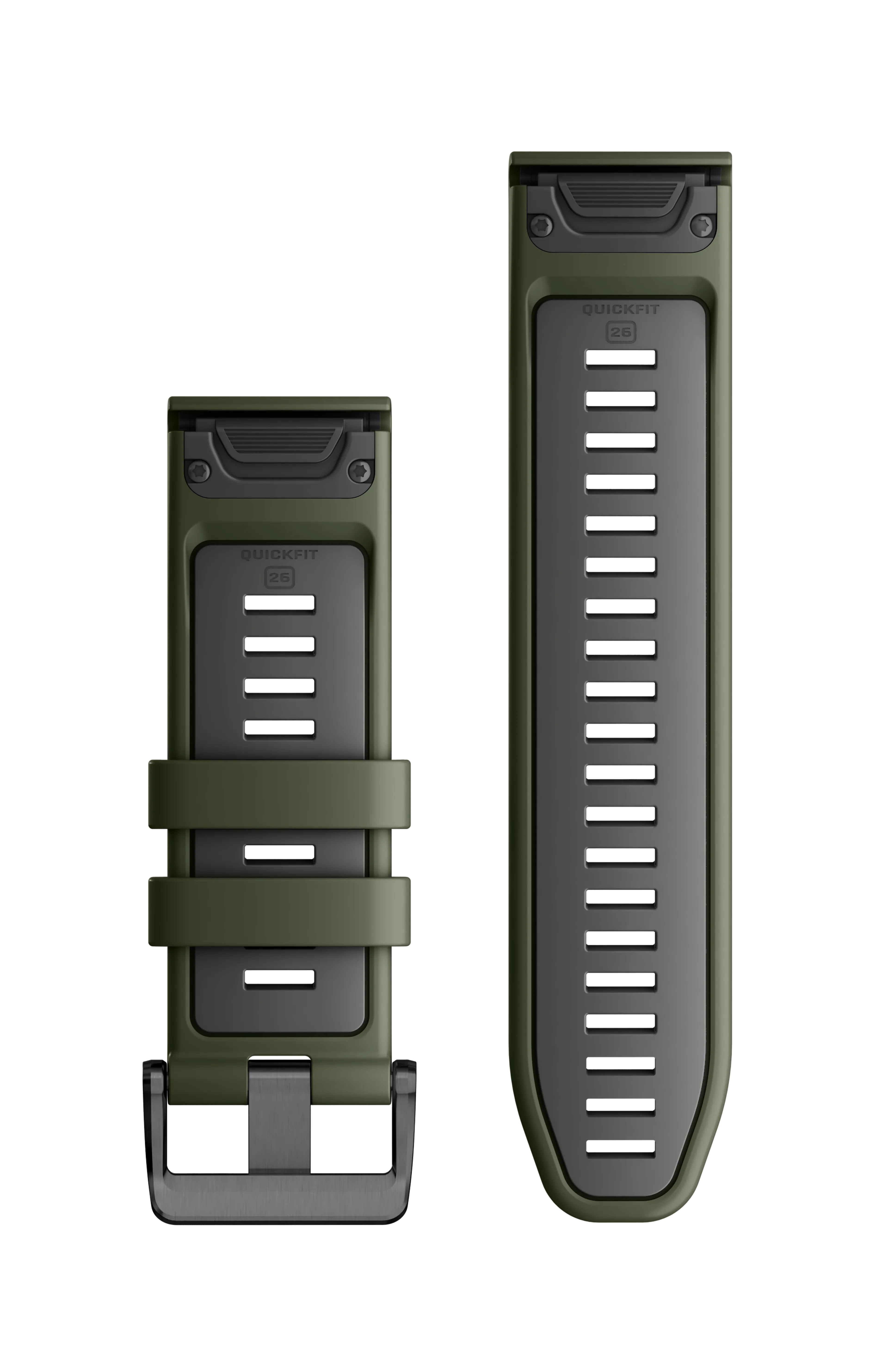QuickFit 26 mm Moss/Graphite silicone band