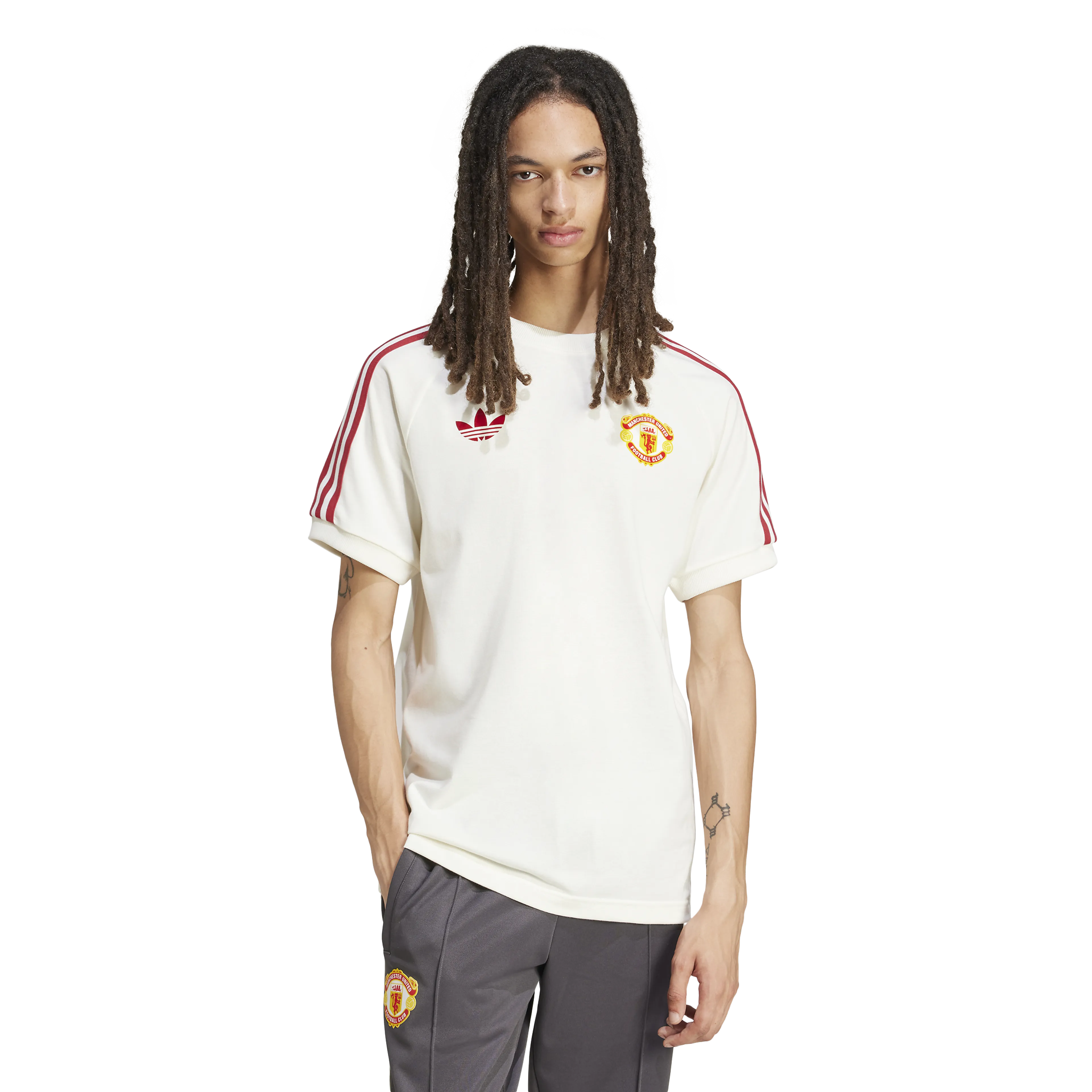 Manchester United Originals Adicolor Classics 3-Stripes T-skjorte