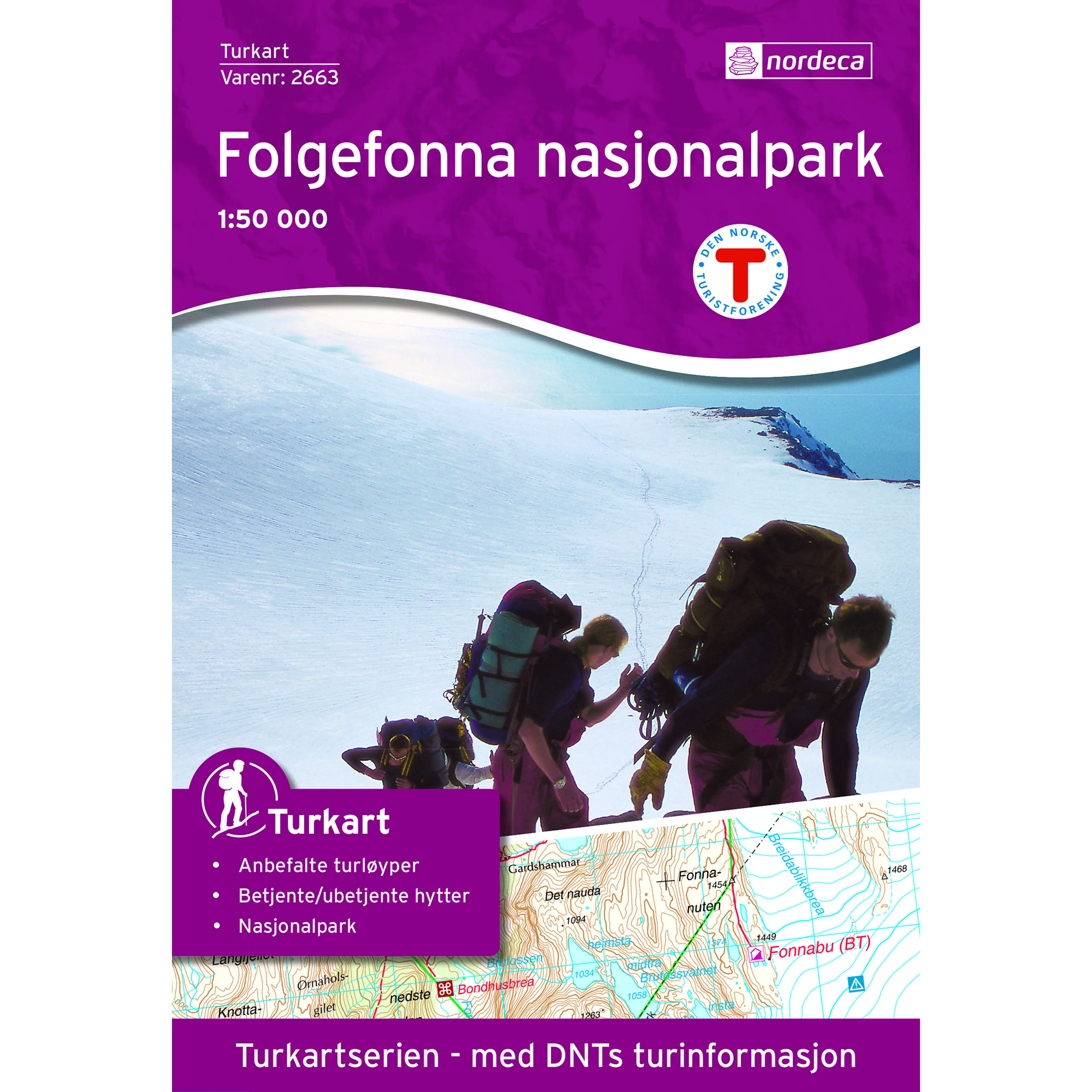 FOLGEFONNA NASJONALPARK 1:50 000