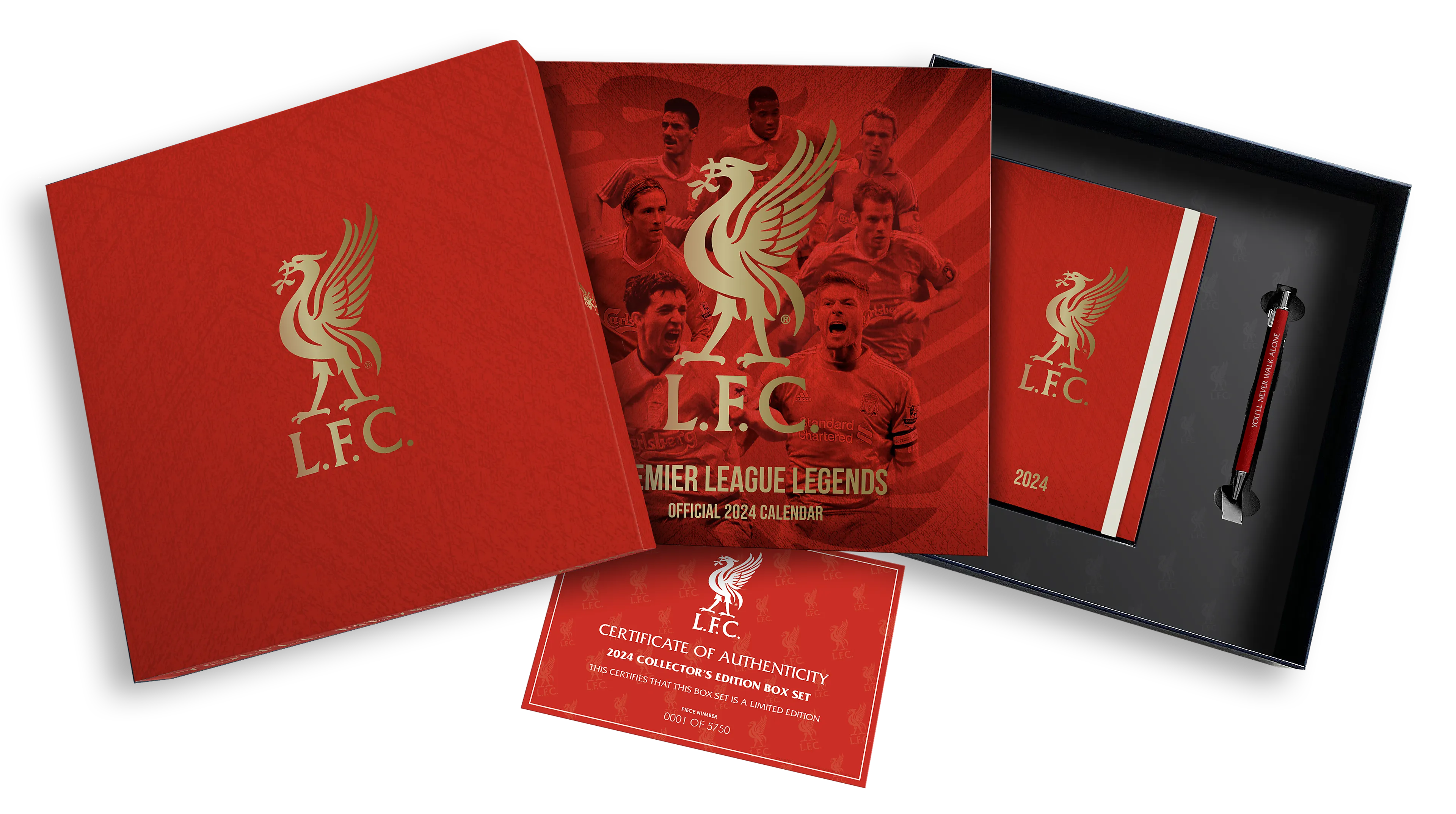 LIVERPOOL FC 2024 KALENDER & DAGBOK, MUSIKK GIFT BOKS LIVERPOOL FC 2024 KALENDER & DAGBOK, MUSIKK GIFT BOKS