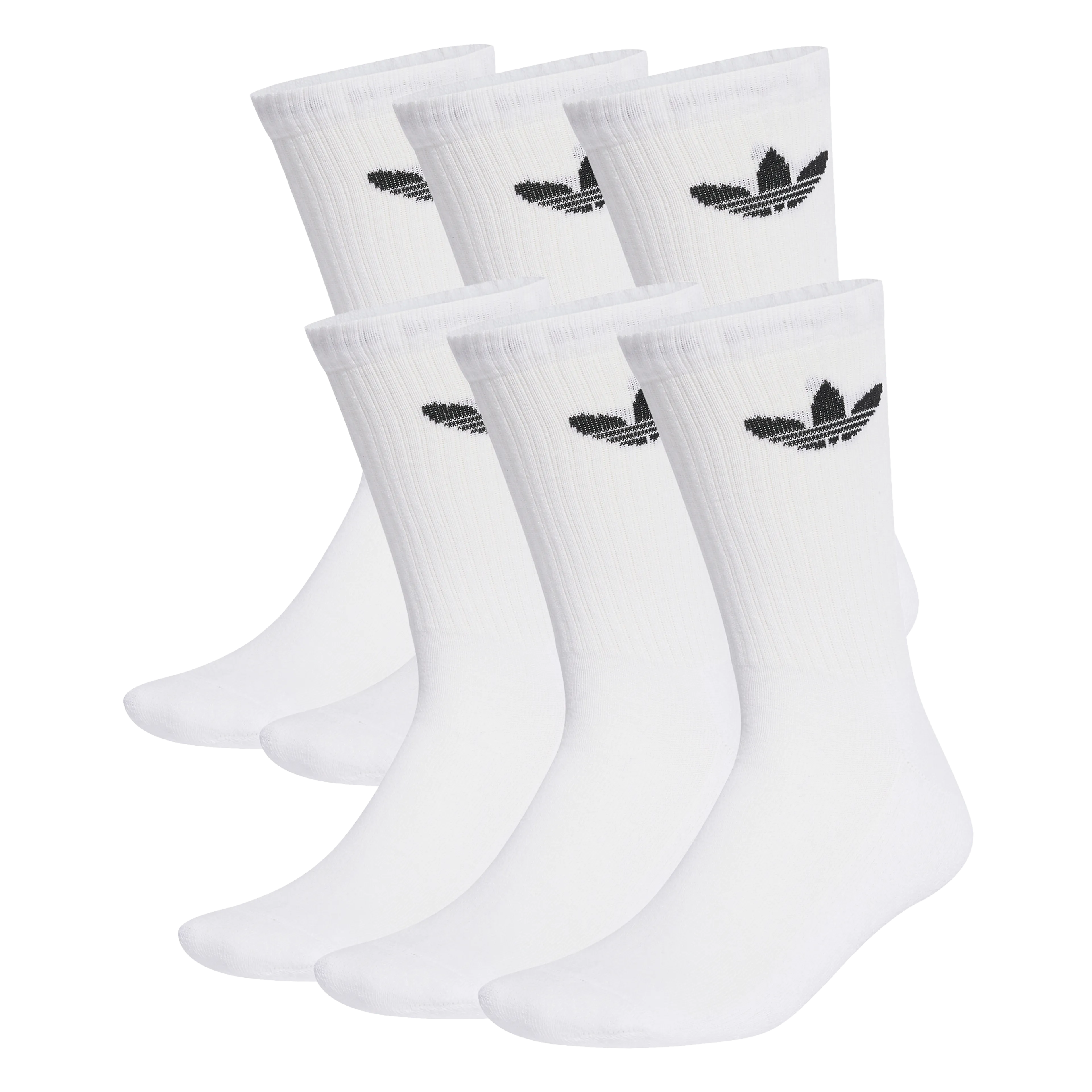 Trefoil Cushion Crew Socks 6 Pairs