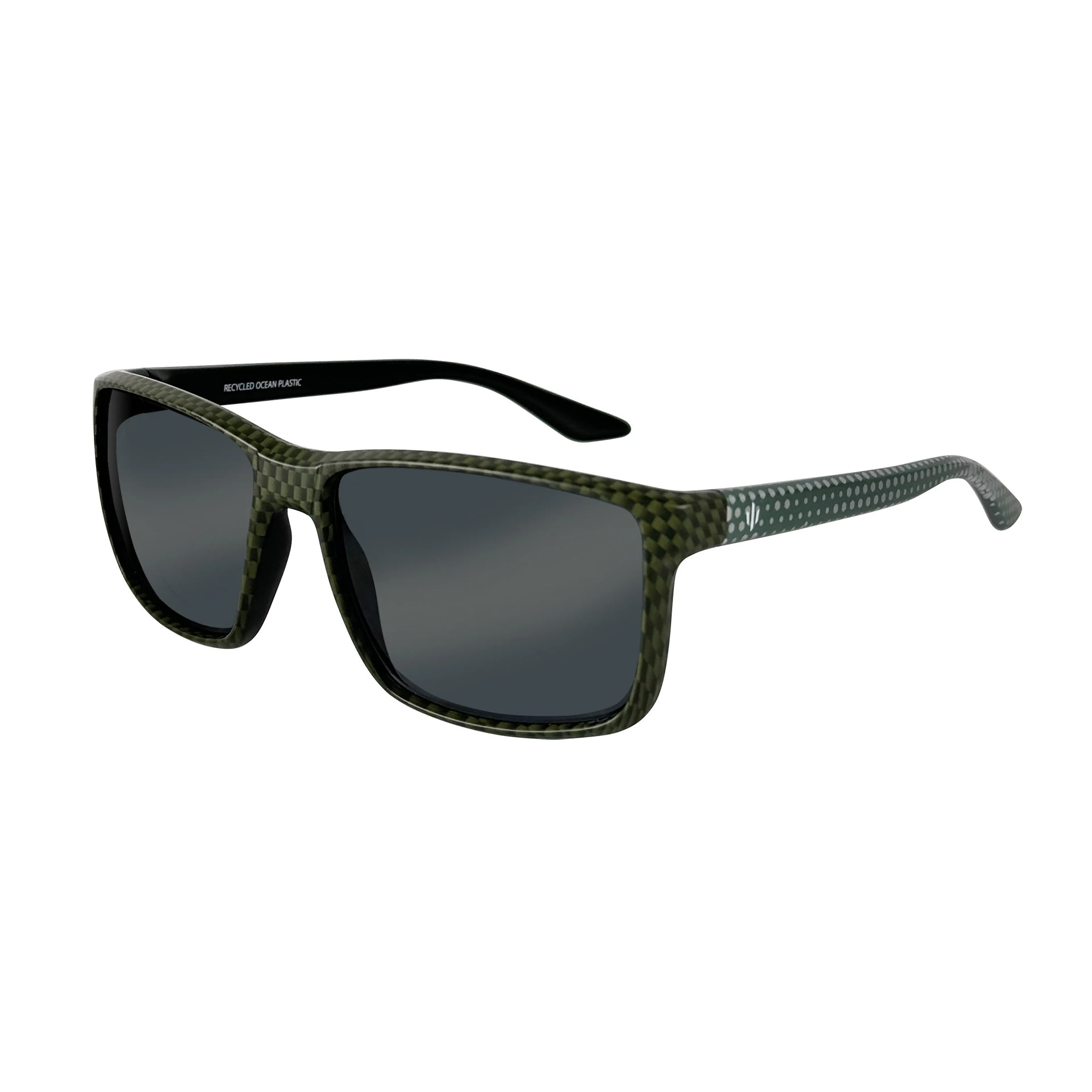S IV BLIKK SOLBRILLER OCEANPLASTIC ARMY GREEN CAMO