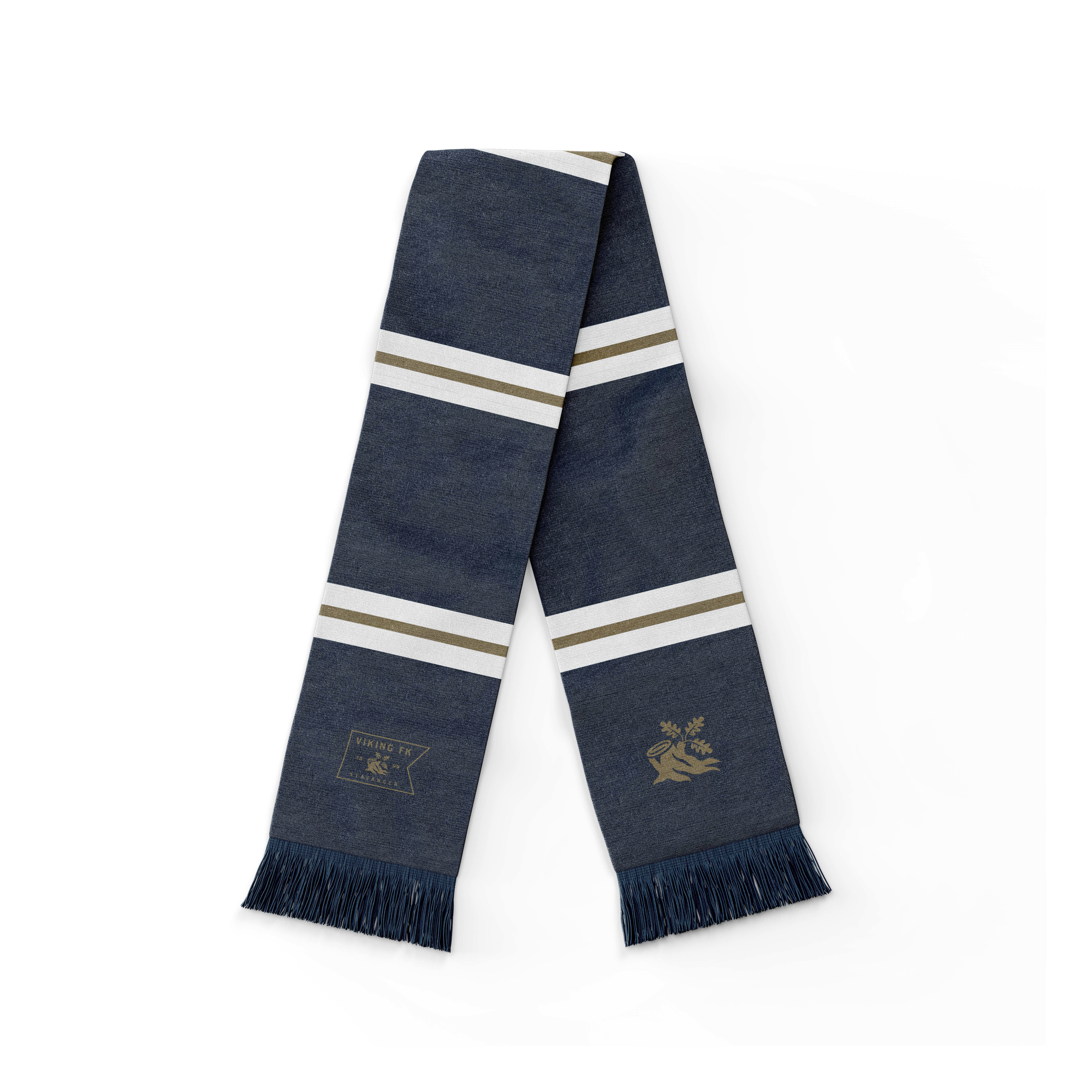 Skjerf Viking striper gull