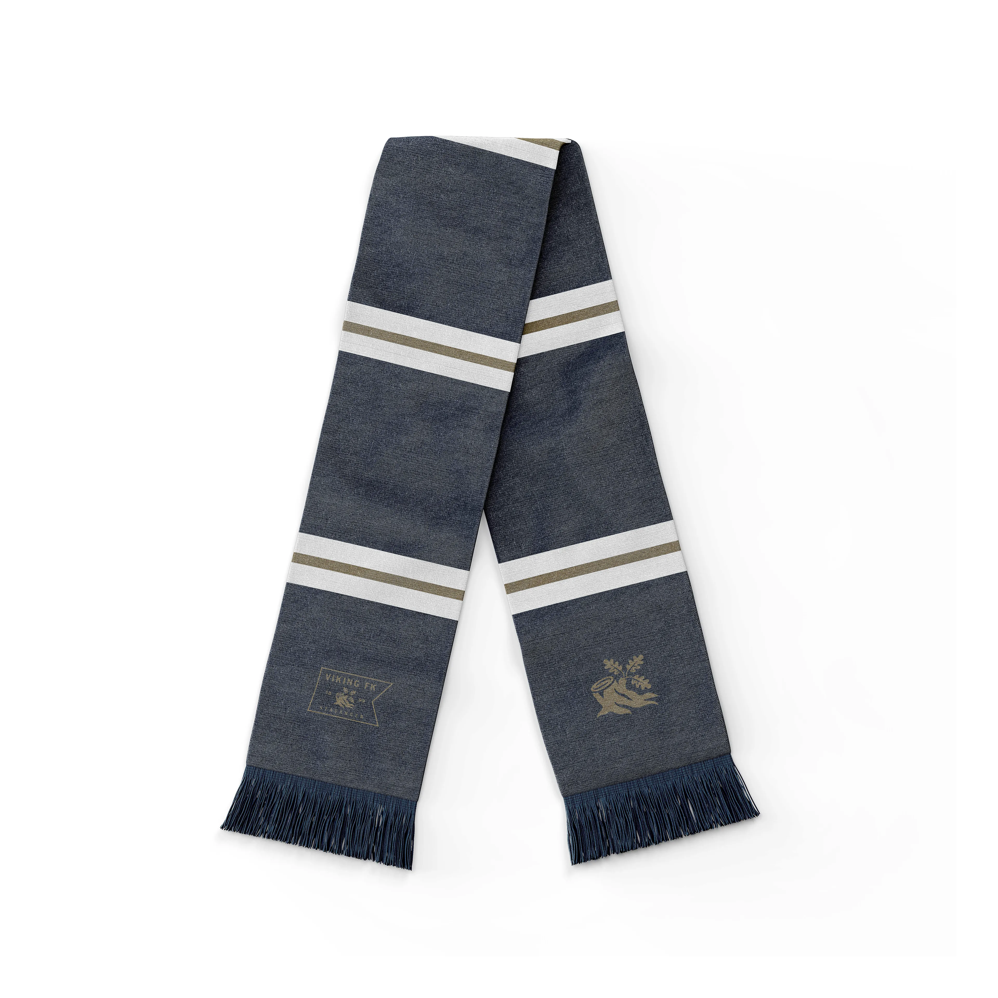 Skjerf Viking striper gull