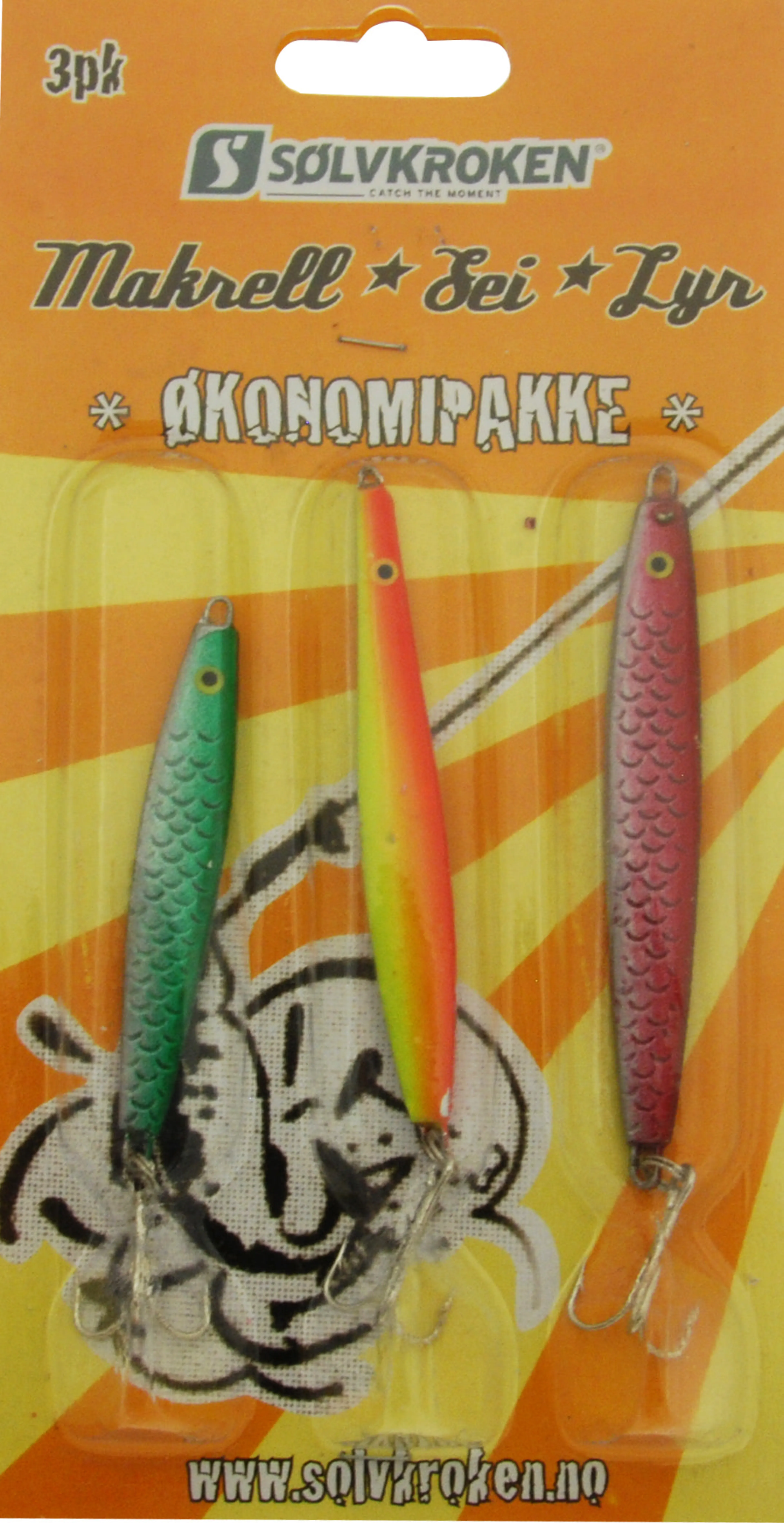 Sluksett 3 pk makrell sei lyr