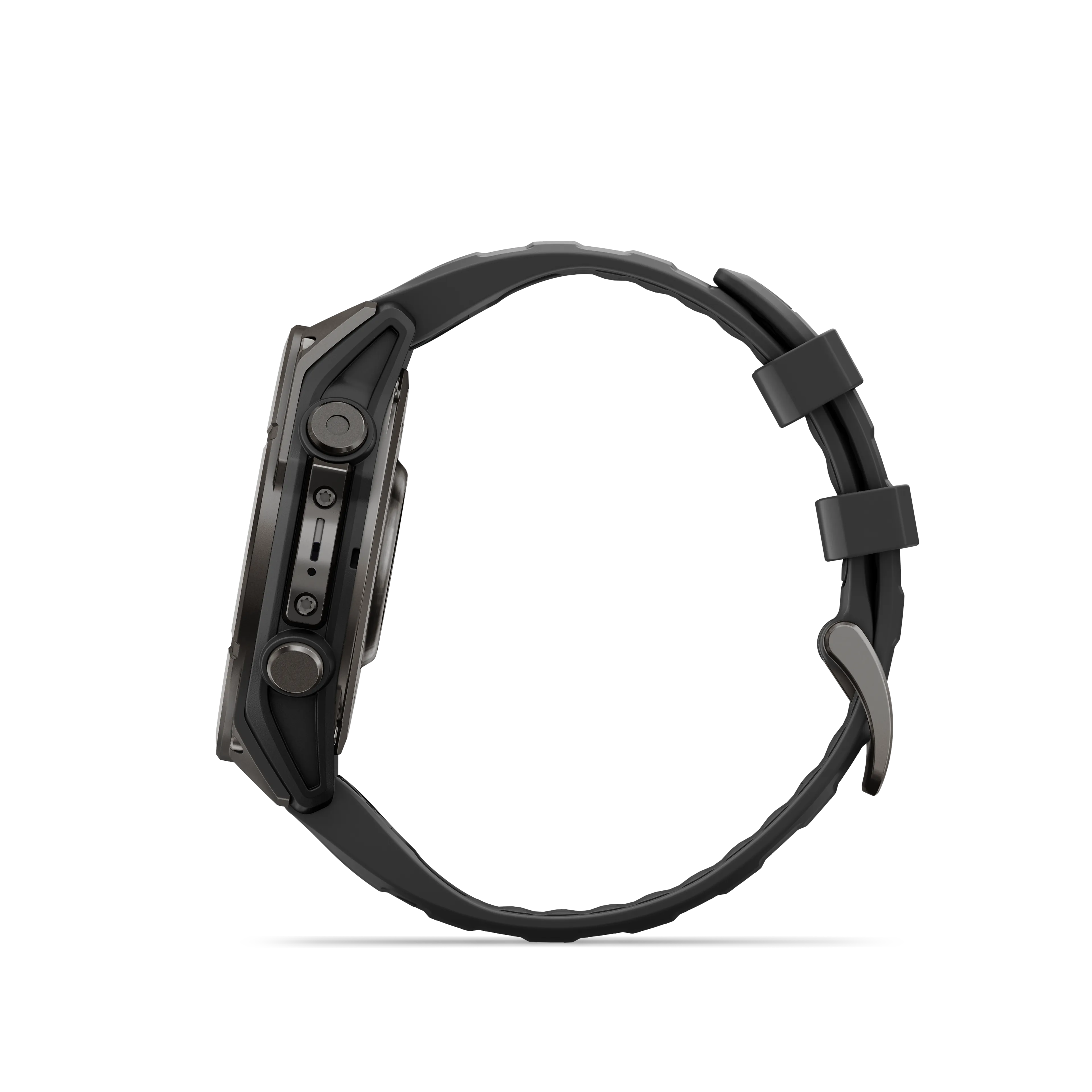 fenix 9 47mm DLC Smartwatch, Carbon gray DLC titanium with black silicone band