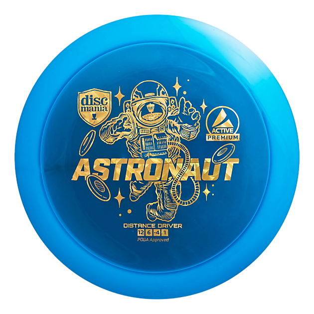 Active Premium Driver Astronaut Yellow, driver frisbeegolf blue