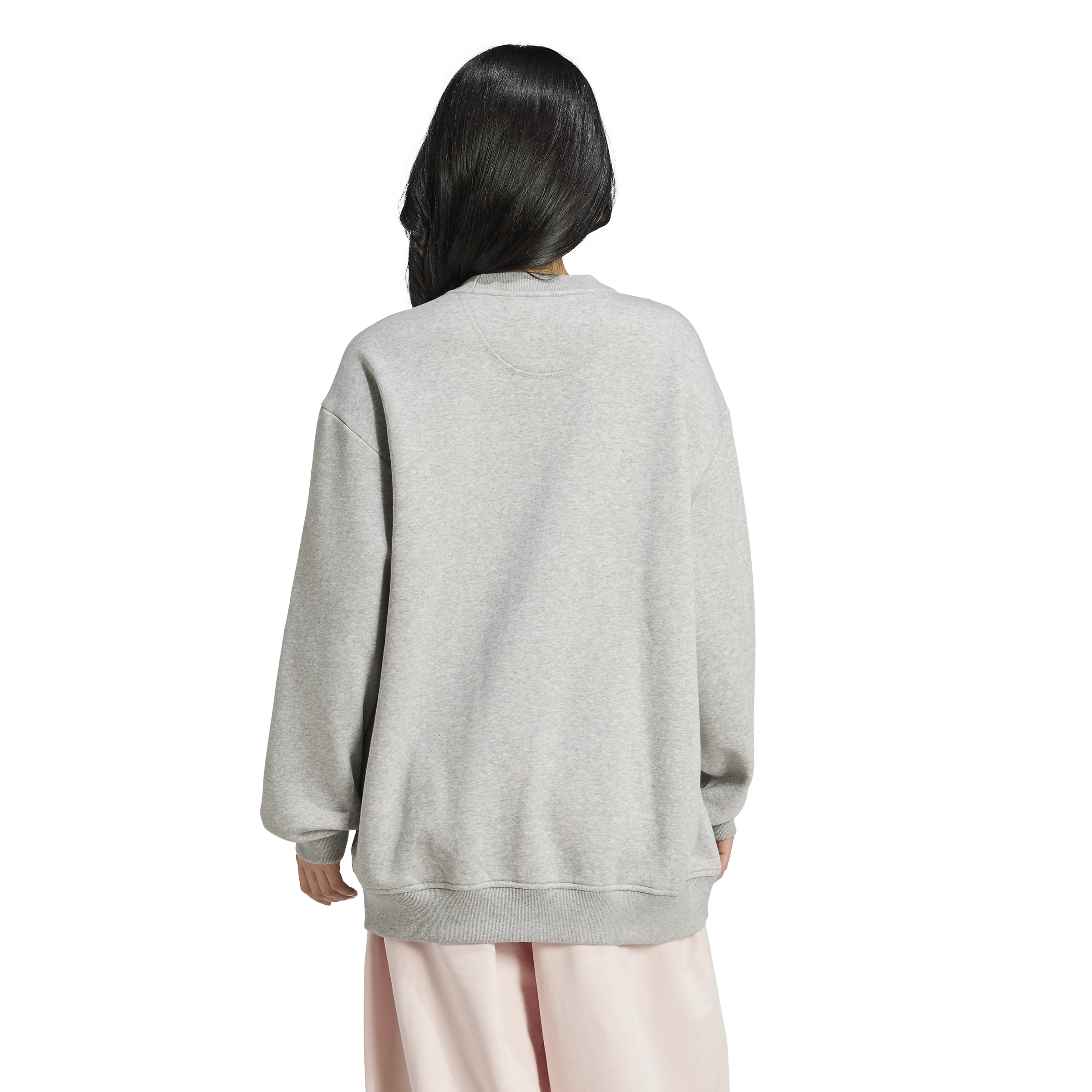 Essentials Fleece Long Oversized Crew Sweatshirt Dame