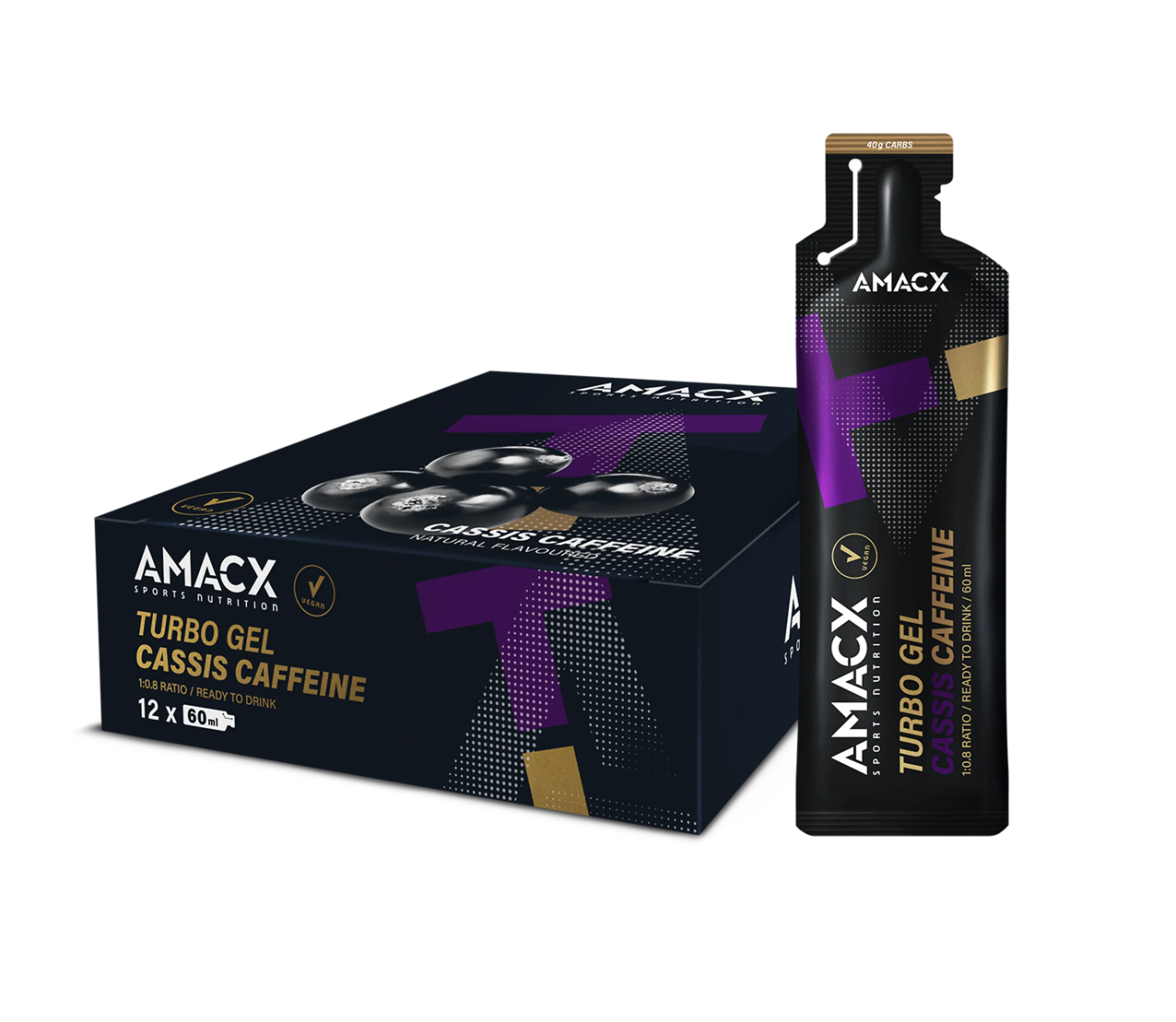 Turbo Gel Cassis Caffeine - 12 stk