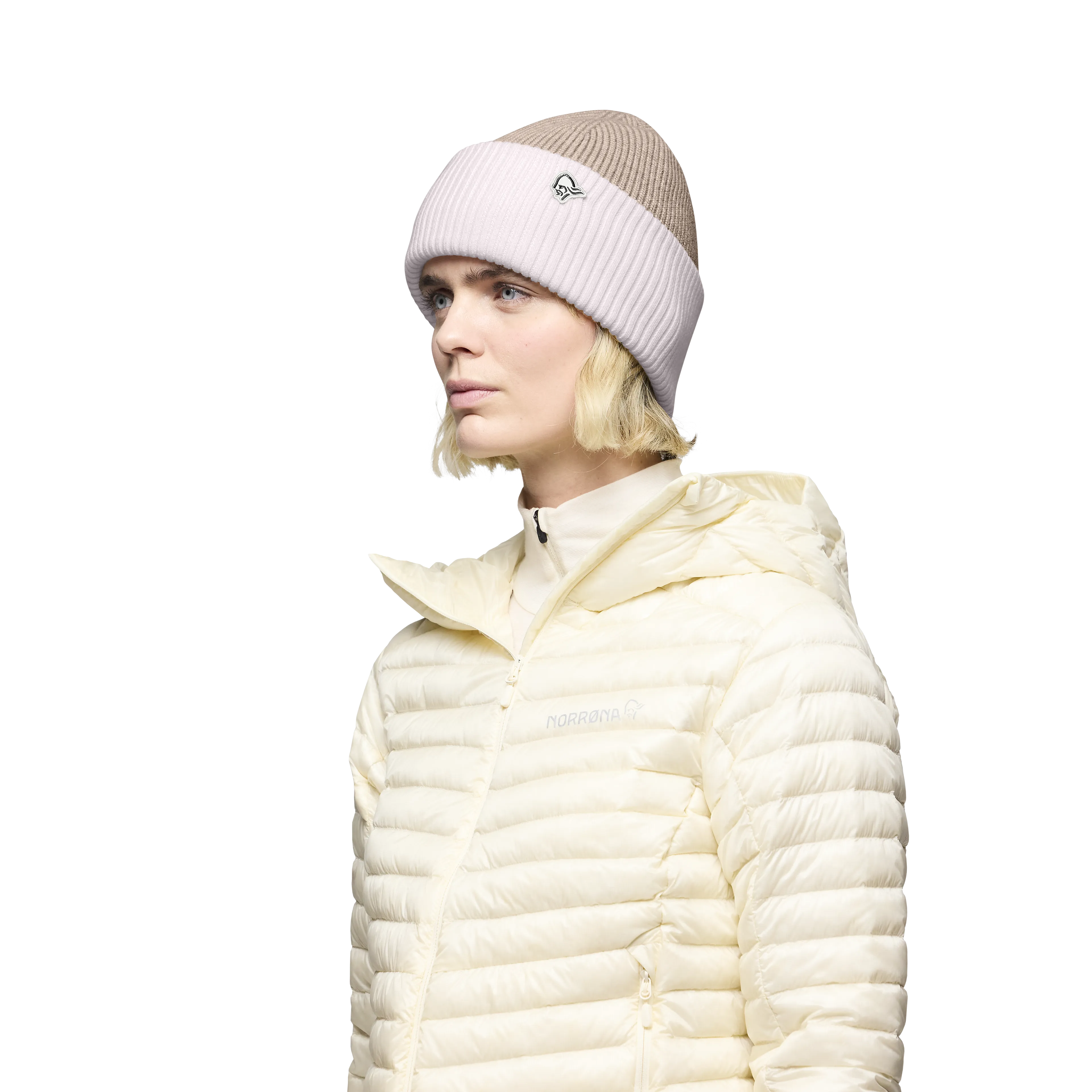 /29 heavy merinoUll contrast Beanie