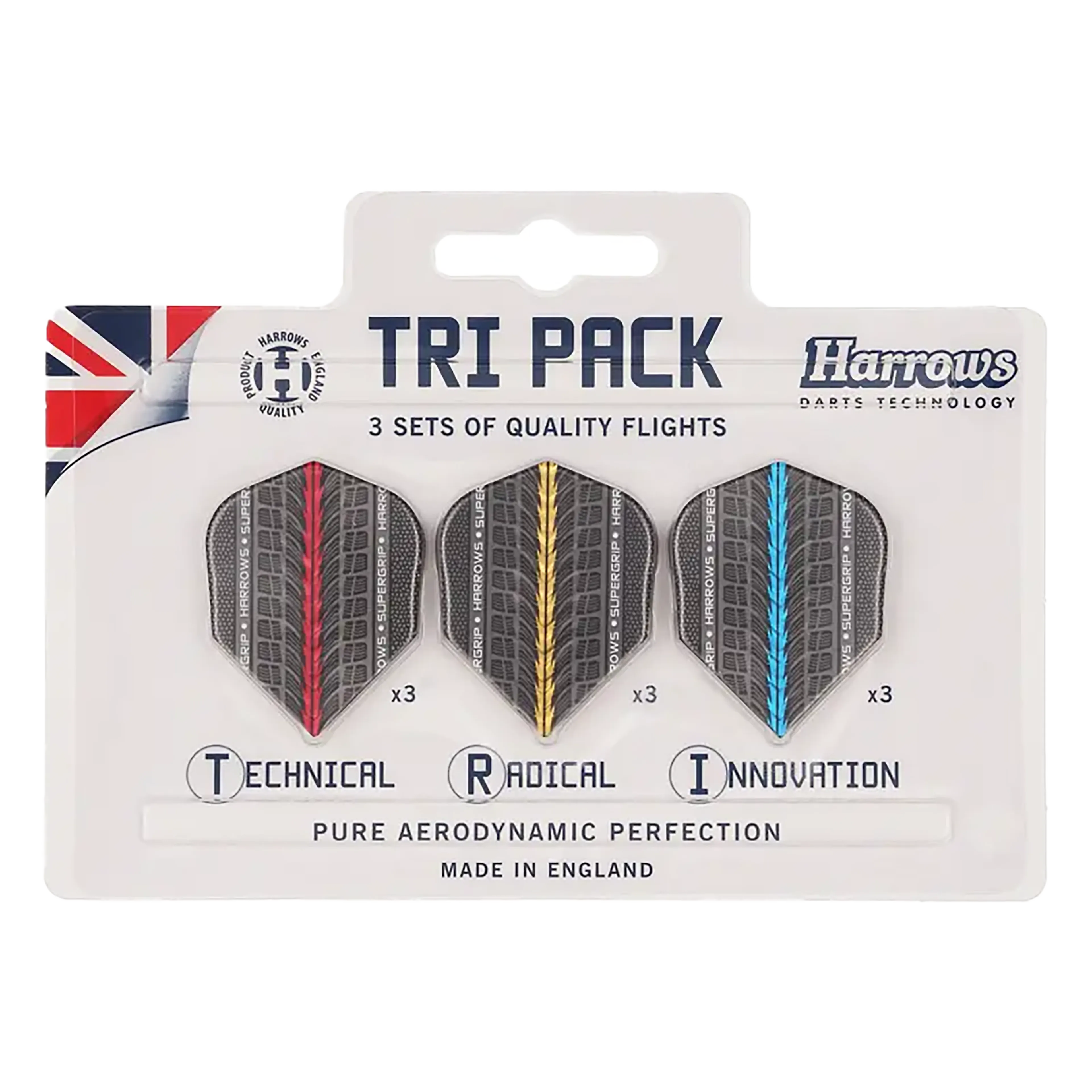 Harrows Dart Flights Supergrip Tri Pack 9 Pcs