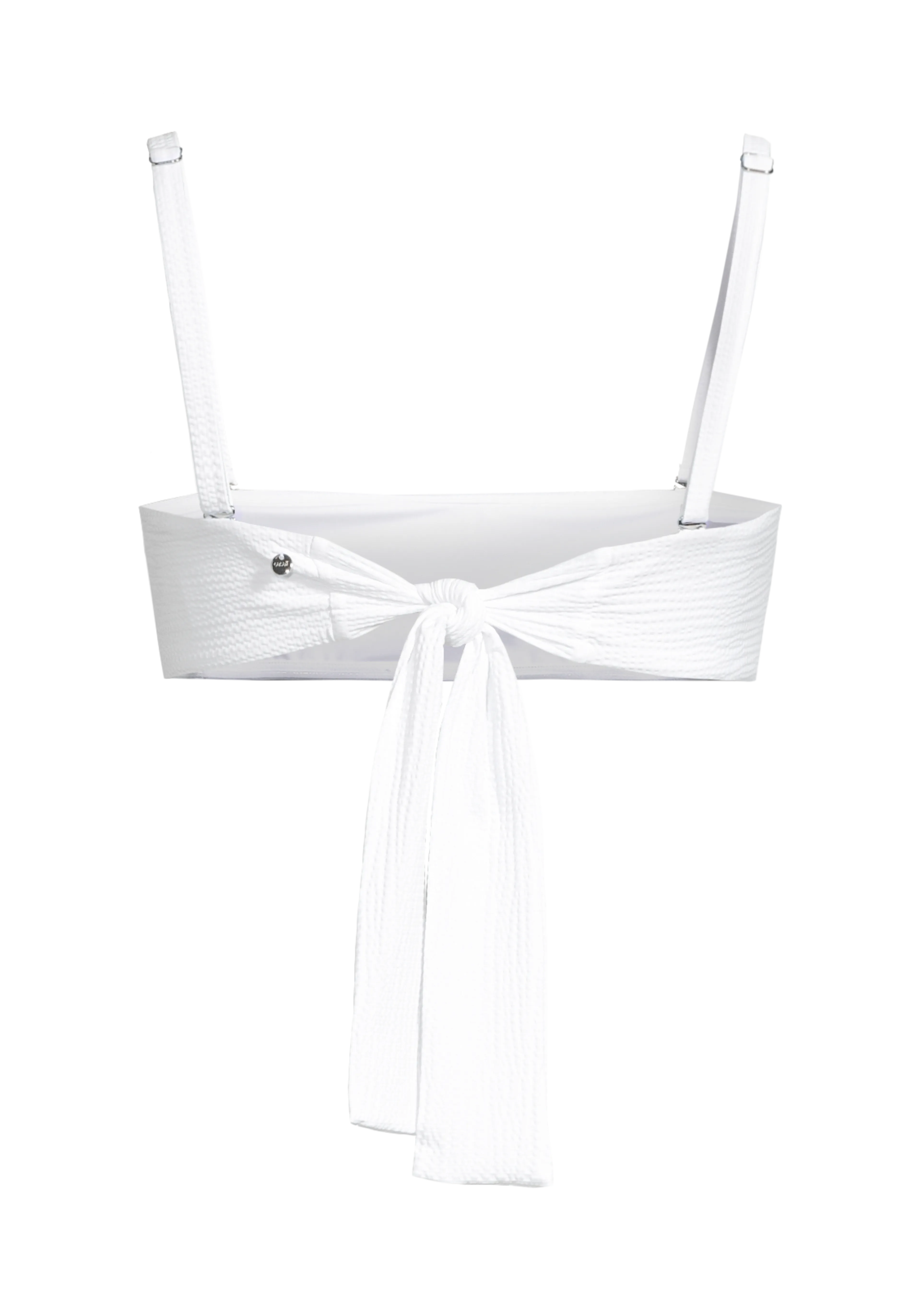 Waffle Bandeau Tie Back Bikini Top