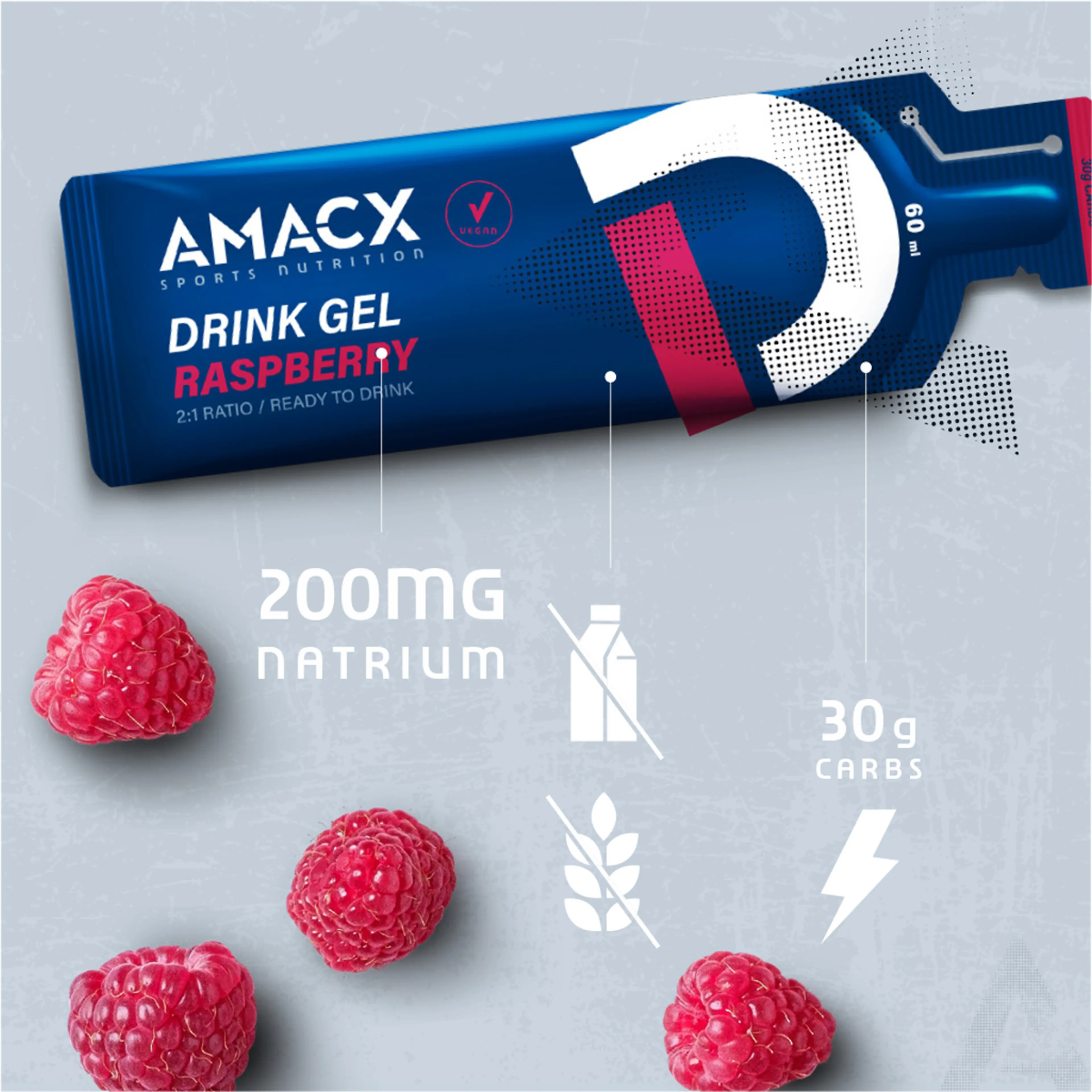 Drink Gel Rasberry - 12 stk