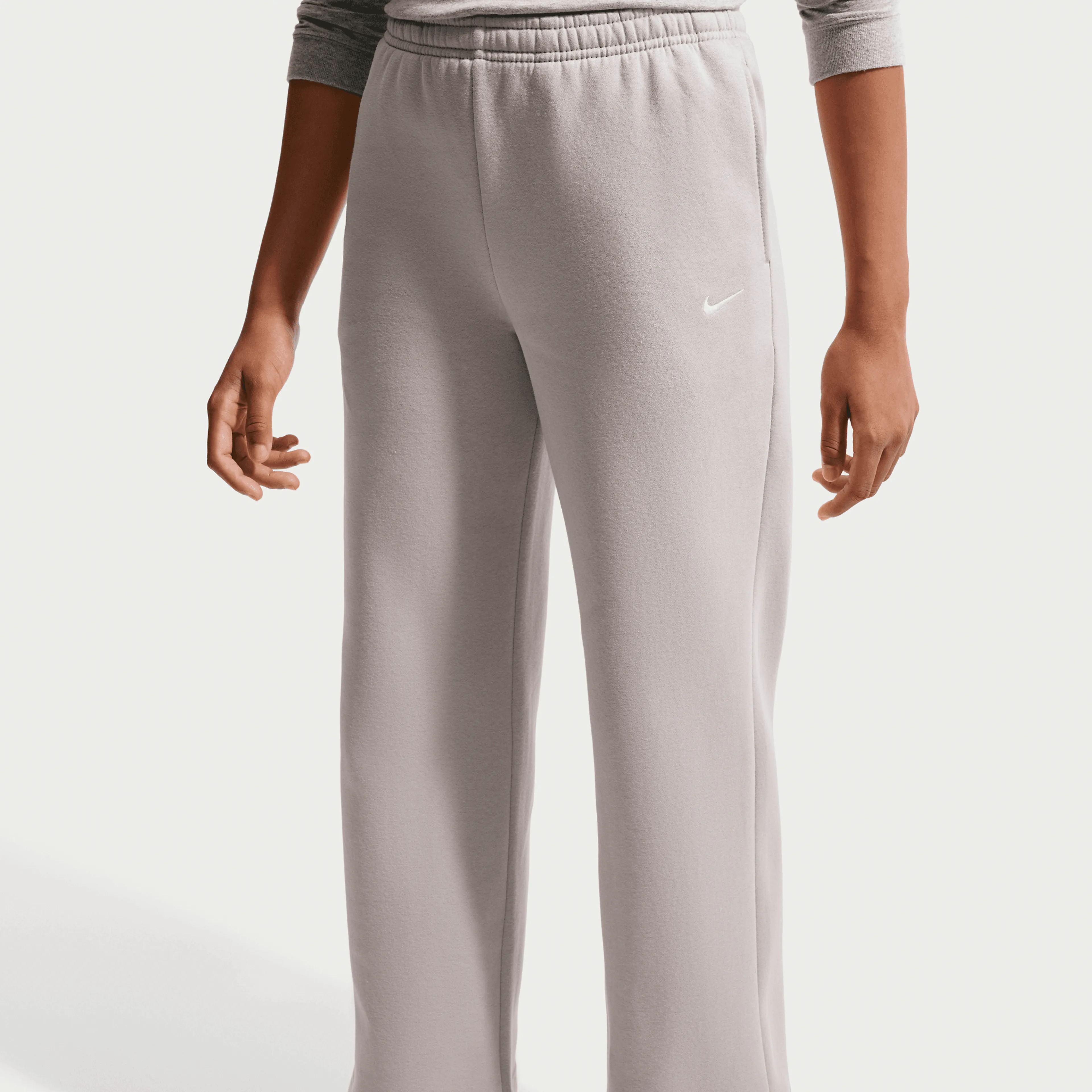 Sportswear Studio Fleece Girls' Open-Hem Pants