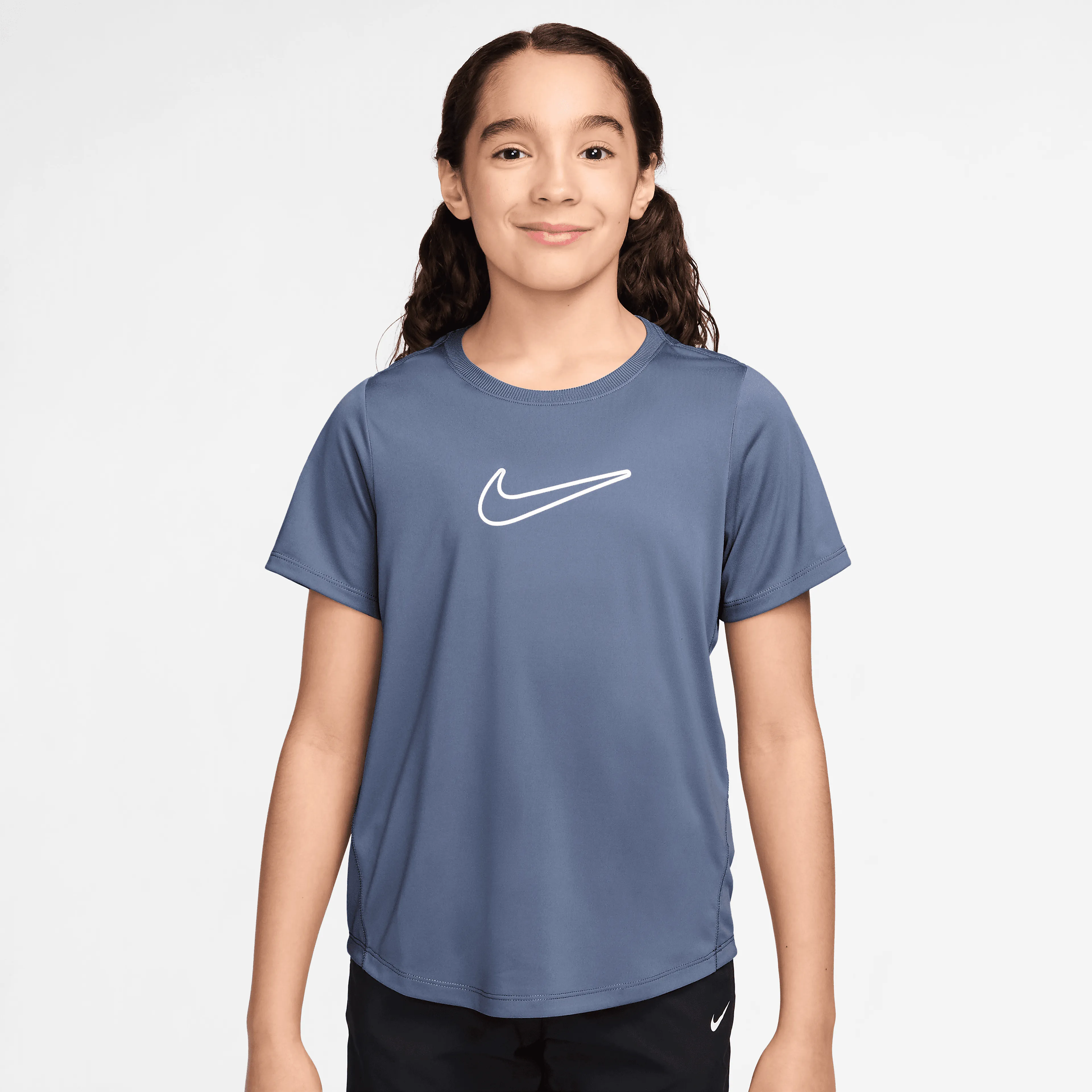 Nike One Fitted Big Kids' (Girls') Dri-FIT Short-Sleeve Top