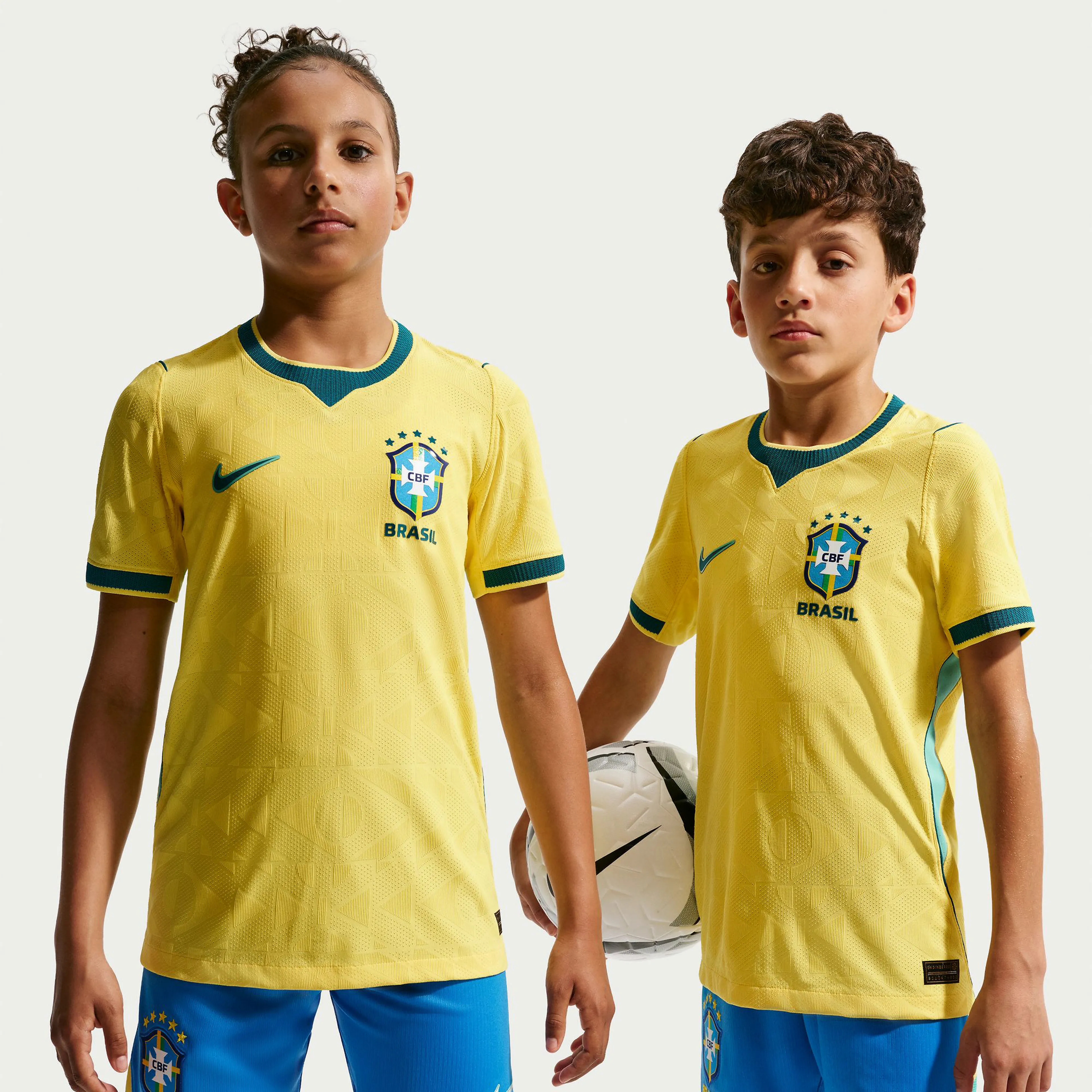 Brazil National Team 2026 Match Home Big Kids' Nike Aero-FIT Fotballtrøye
