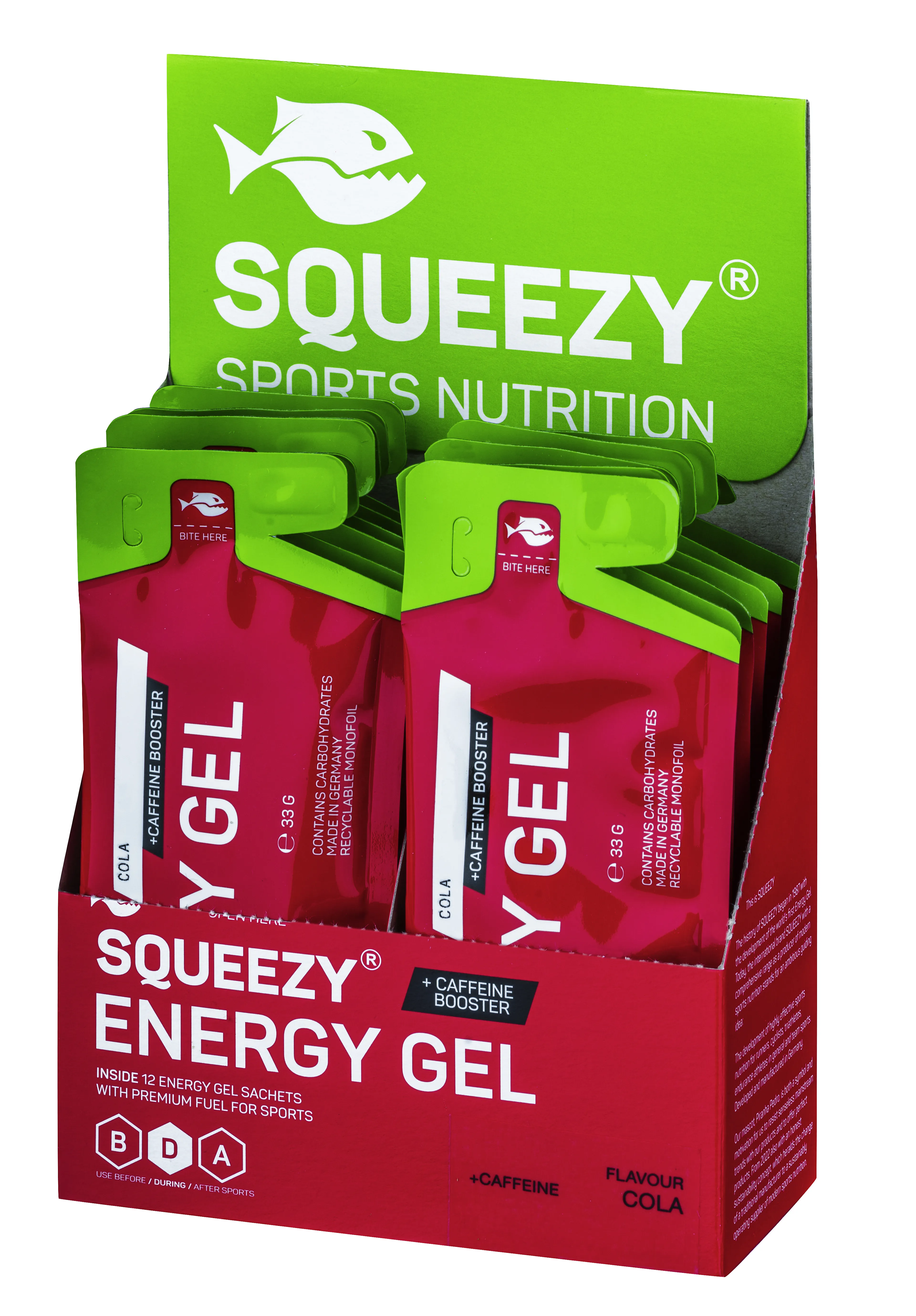 Super Gel 12 x 33 g Cola + koffein (minidisplay) Super Gel 12 x 33 g Cola + koffein (minidisplay)