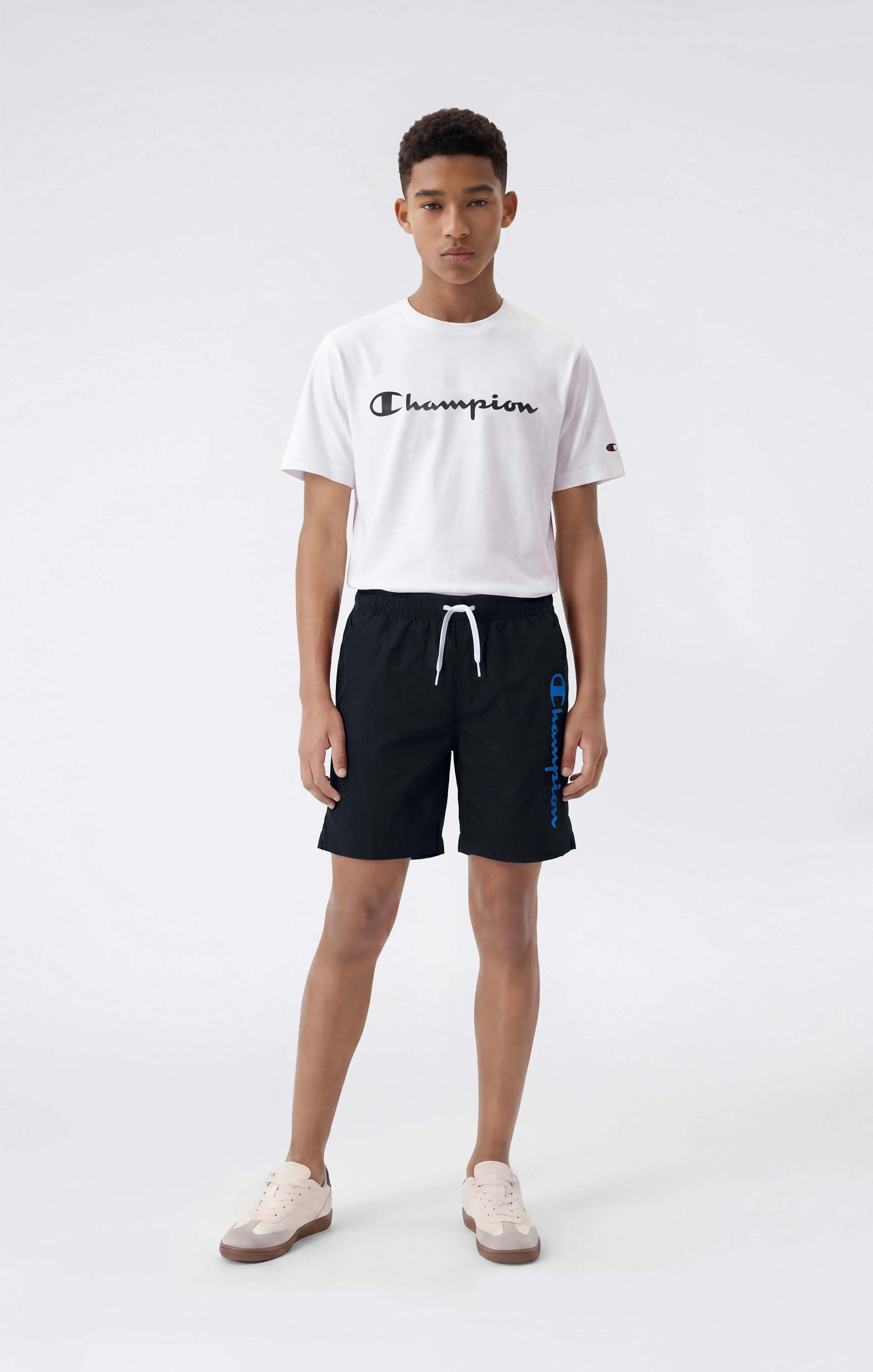 Boys' beach shorts with big Logo