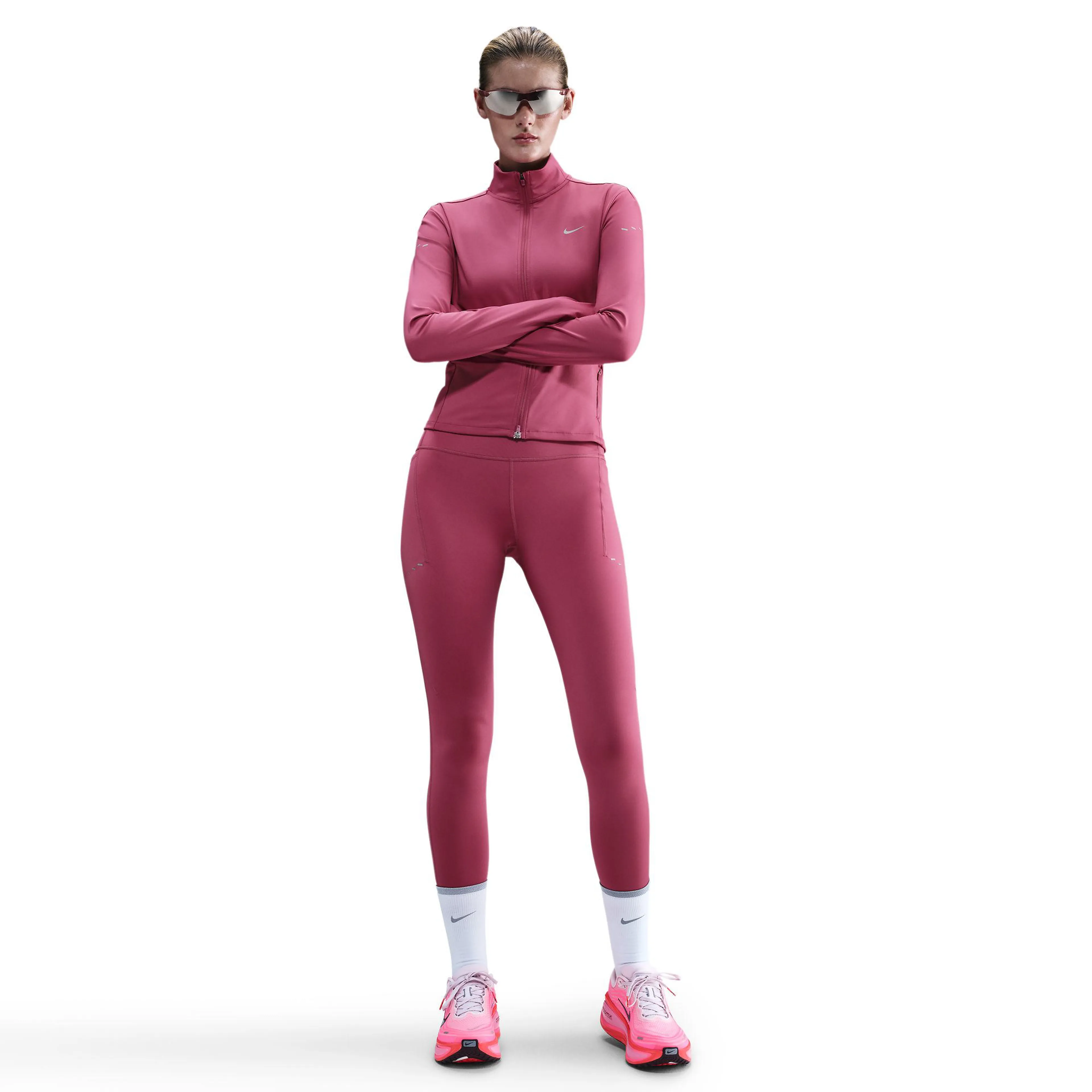 Swift Women's High-Waisted 7/8 Running Leggings with Pockets