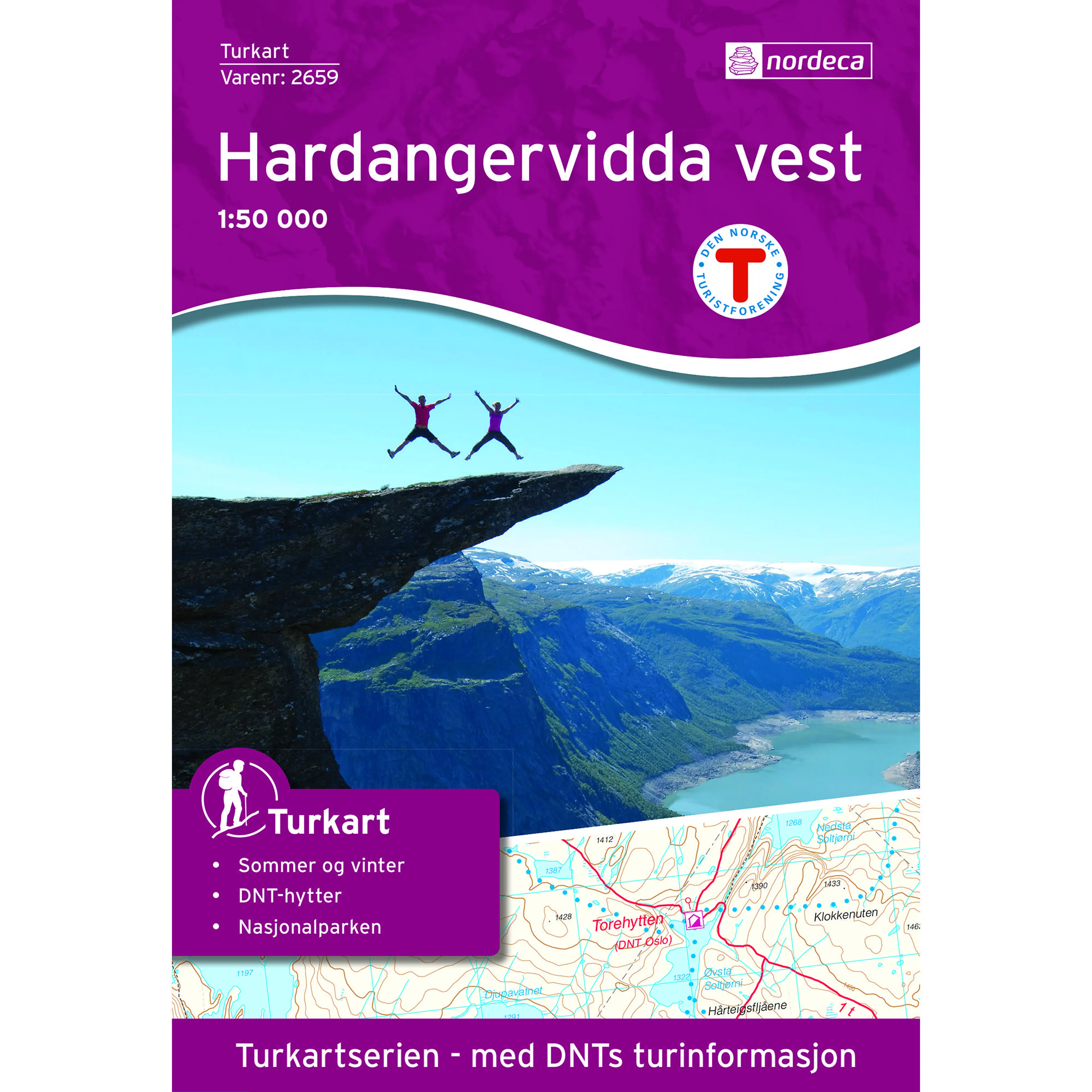 HARDANGERVIDDA VEST 1:50 000