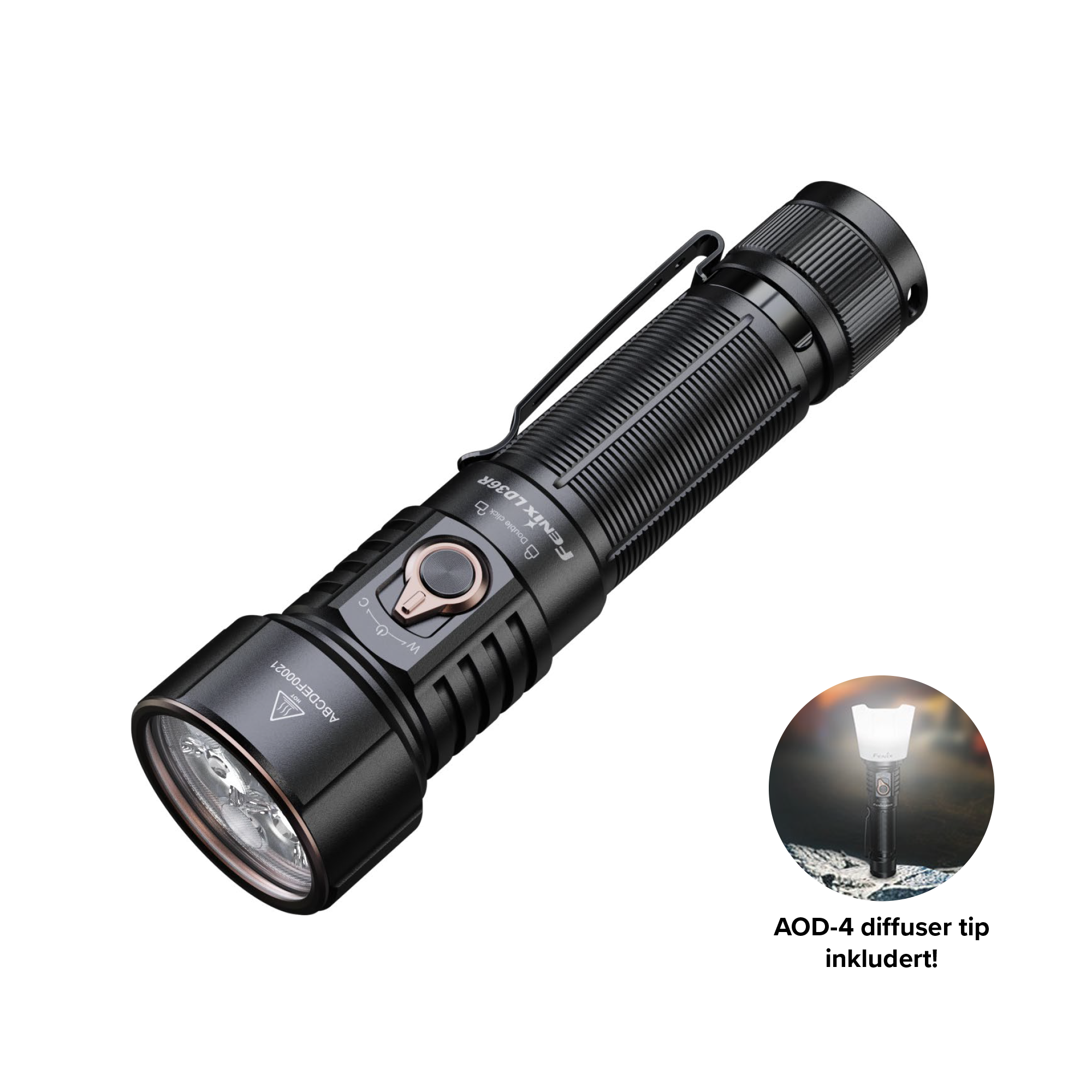 FENIX LD36R LYKT BLACK 3600LM MULTICOLOR