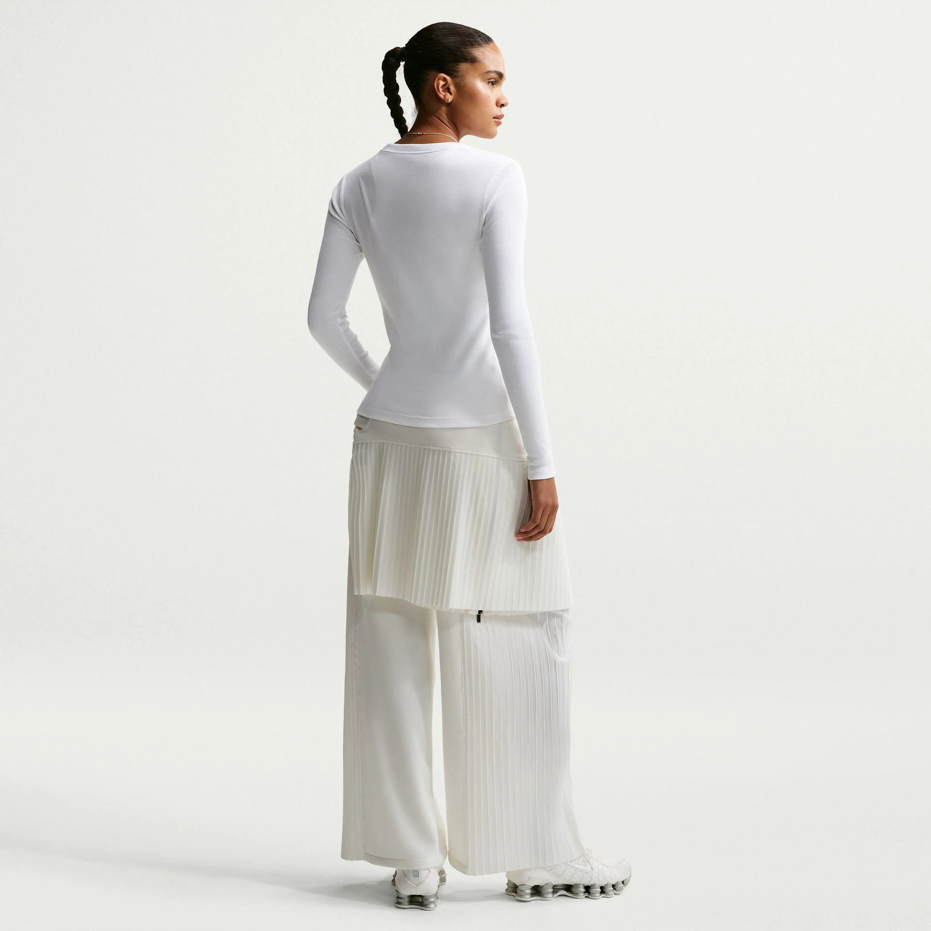 Sportswear Women's Tight Long-Sleeve Ribbed T-Shirt